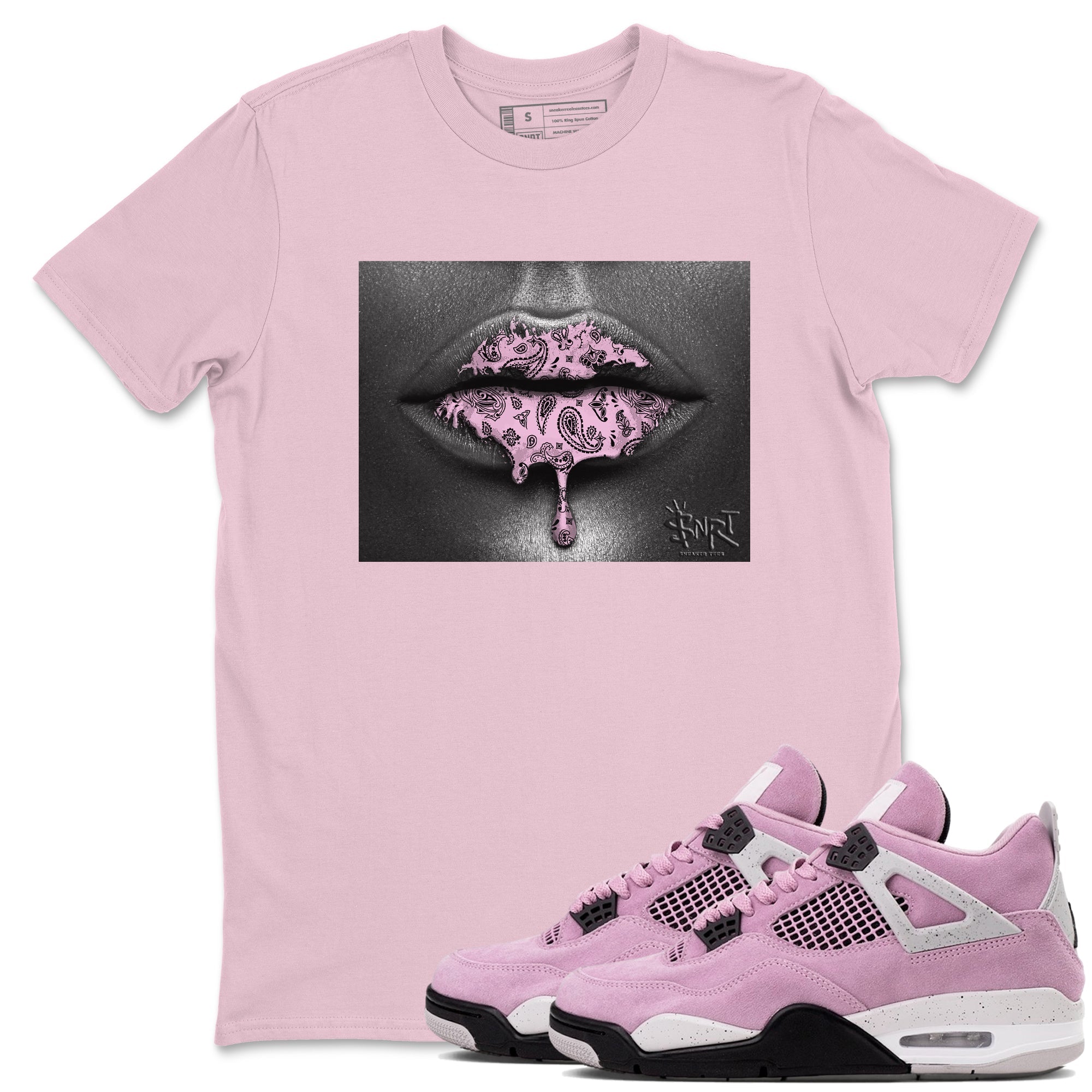 Bandana Lips snkmatch Tees - Air Jordan 4 Orchid