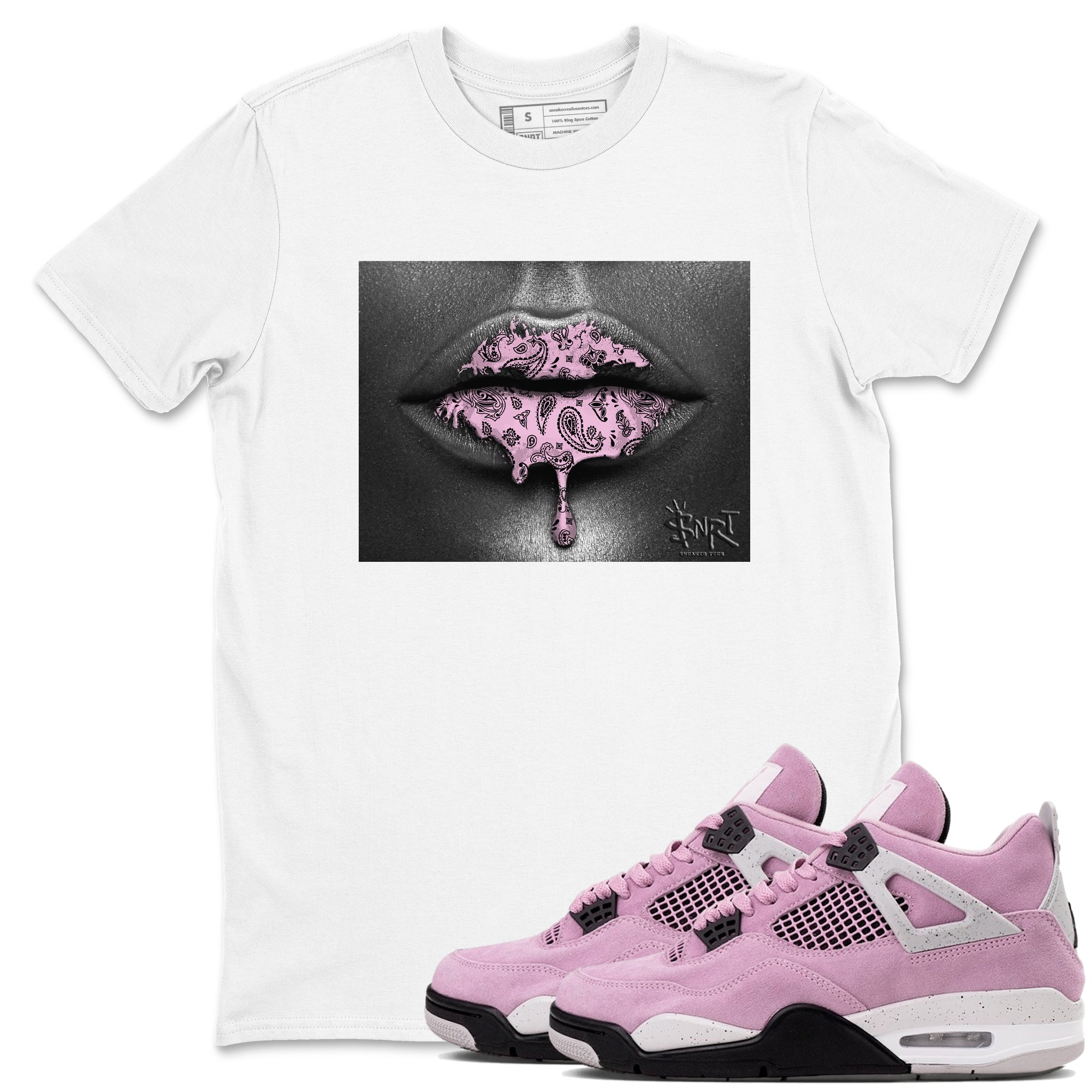 Bandana Lips snkmatch Tees - Air Jordan 4 Orchid