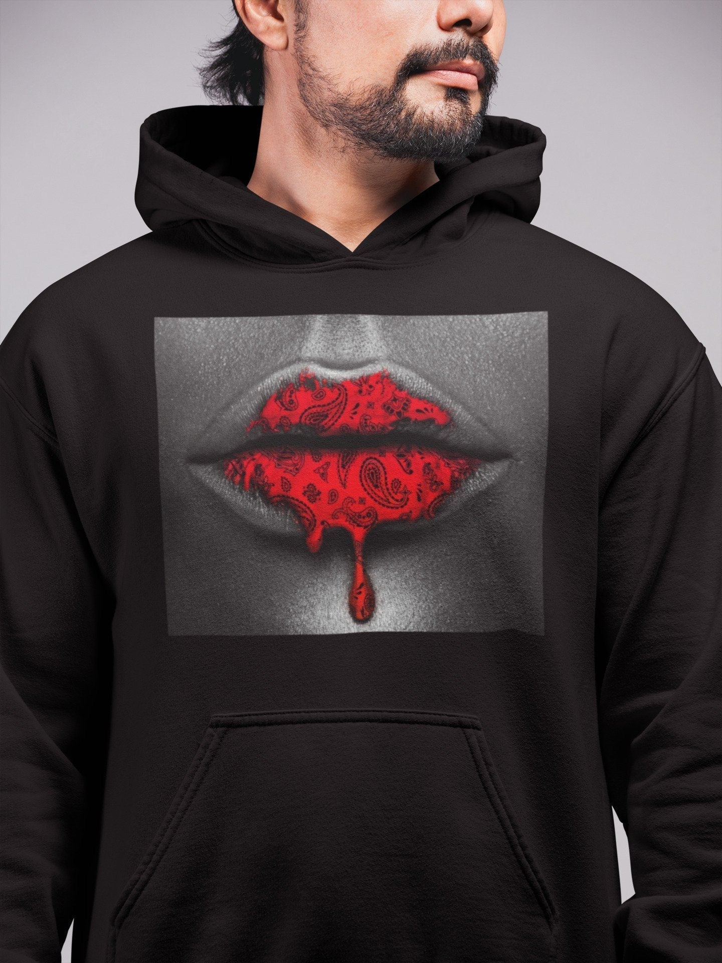 Bandana Lips Unisex Tops - Air Jordan 5 Raging Bull
