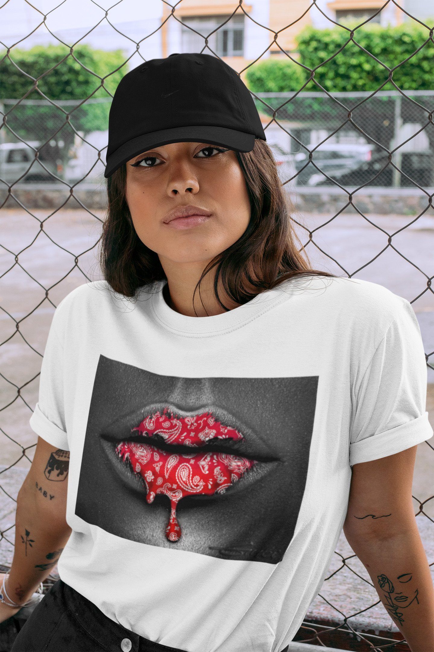 Bandana Lips Unisex Tops - Air Jordan 1 Chicago