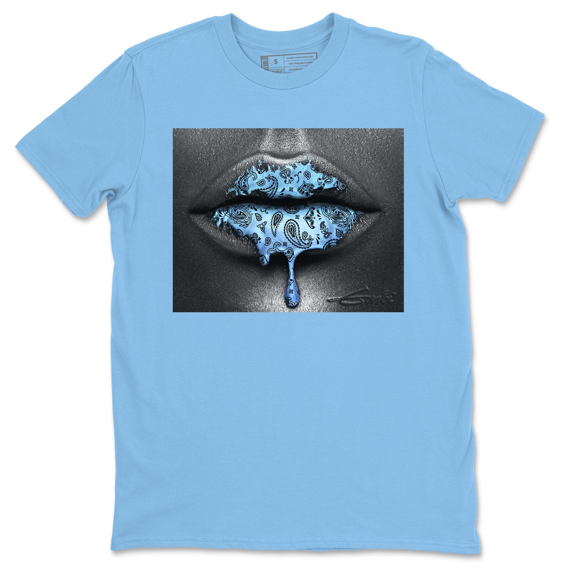 Bandana Lips Unisex Tops - Air Jordan 1 University Blue