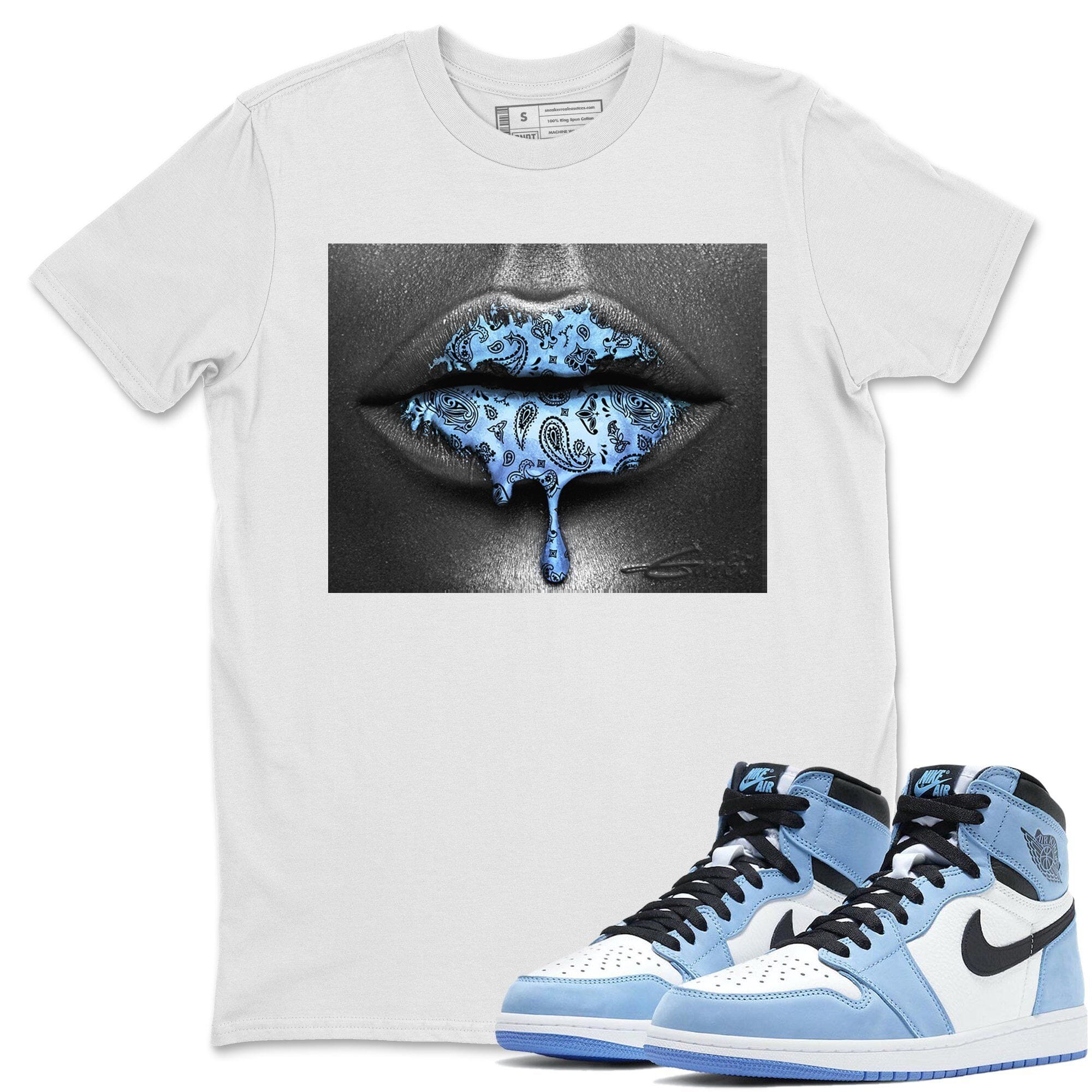 Bandana Lips Unisex Tops - Air Jordan 1 University Blue