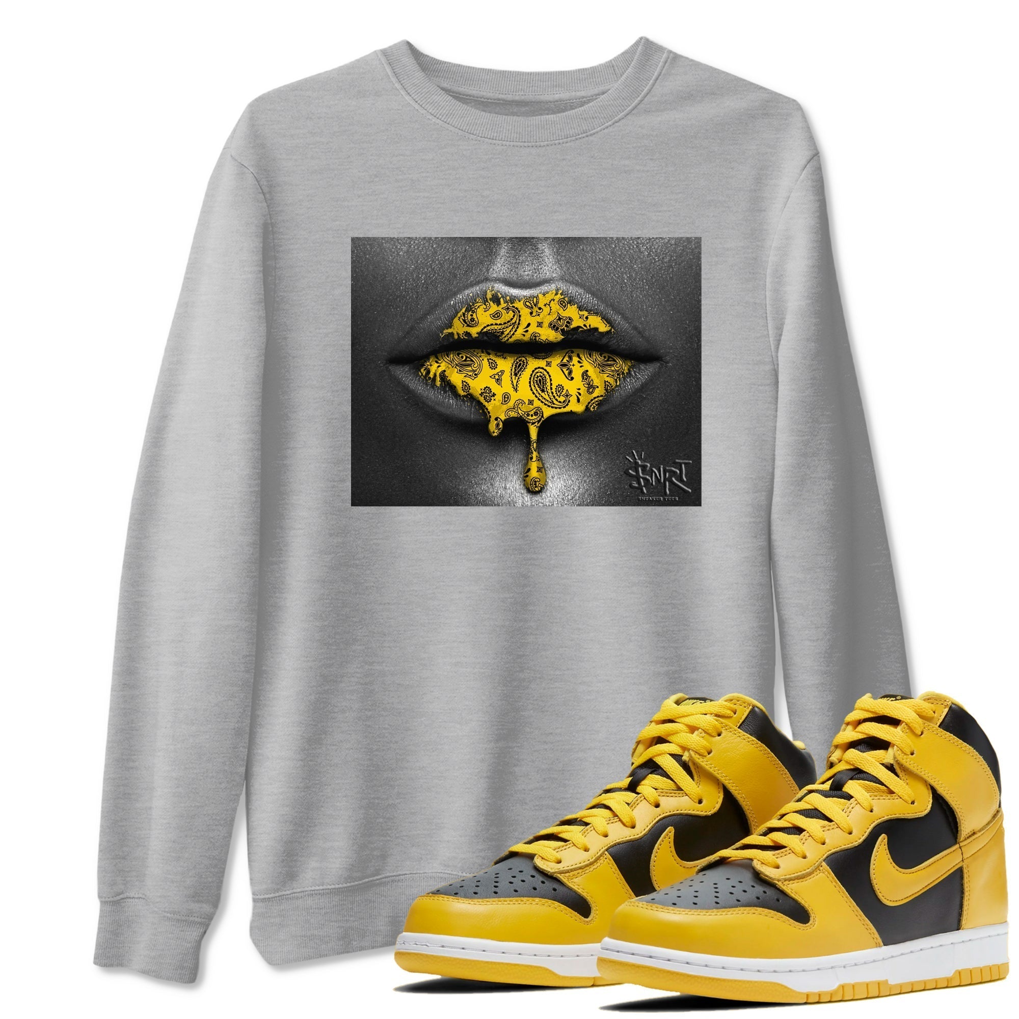 Bandana Lips snkmatch Tees - Dunk High Pollen