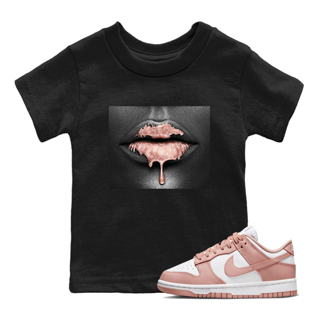 Bandana Lips snkmatch Tee Kids - Dunk Rose Whisper