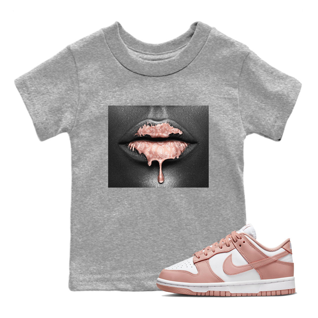 Bandana Lips snkmatch Tee Kids - Dunk Rose Whisper