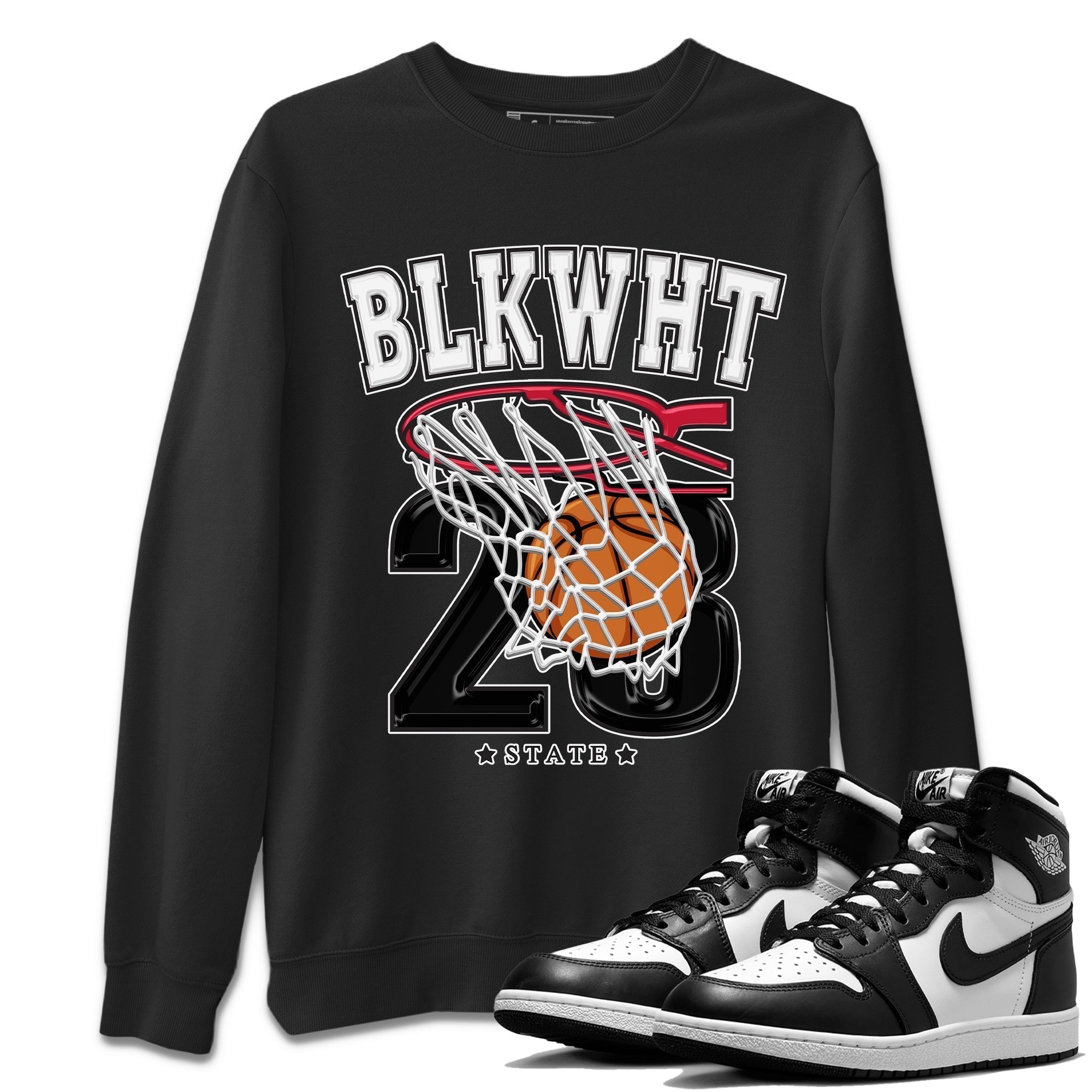 Basketball Unisex Tops - Air Jordan 1 Black White