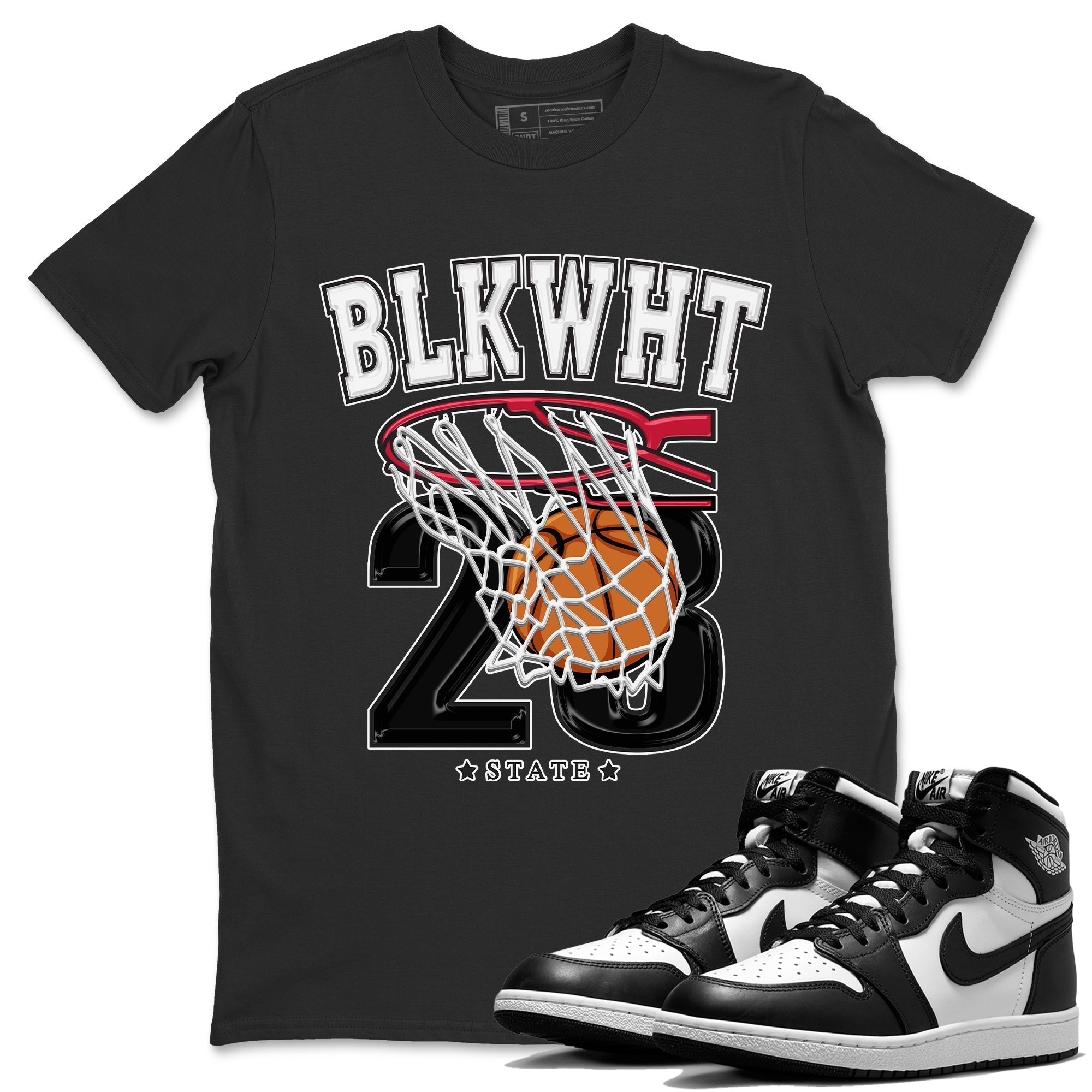 Basketball Unisex Tops - Air Jordan 1 Black White