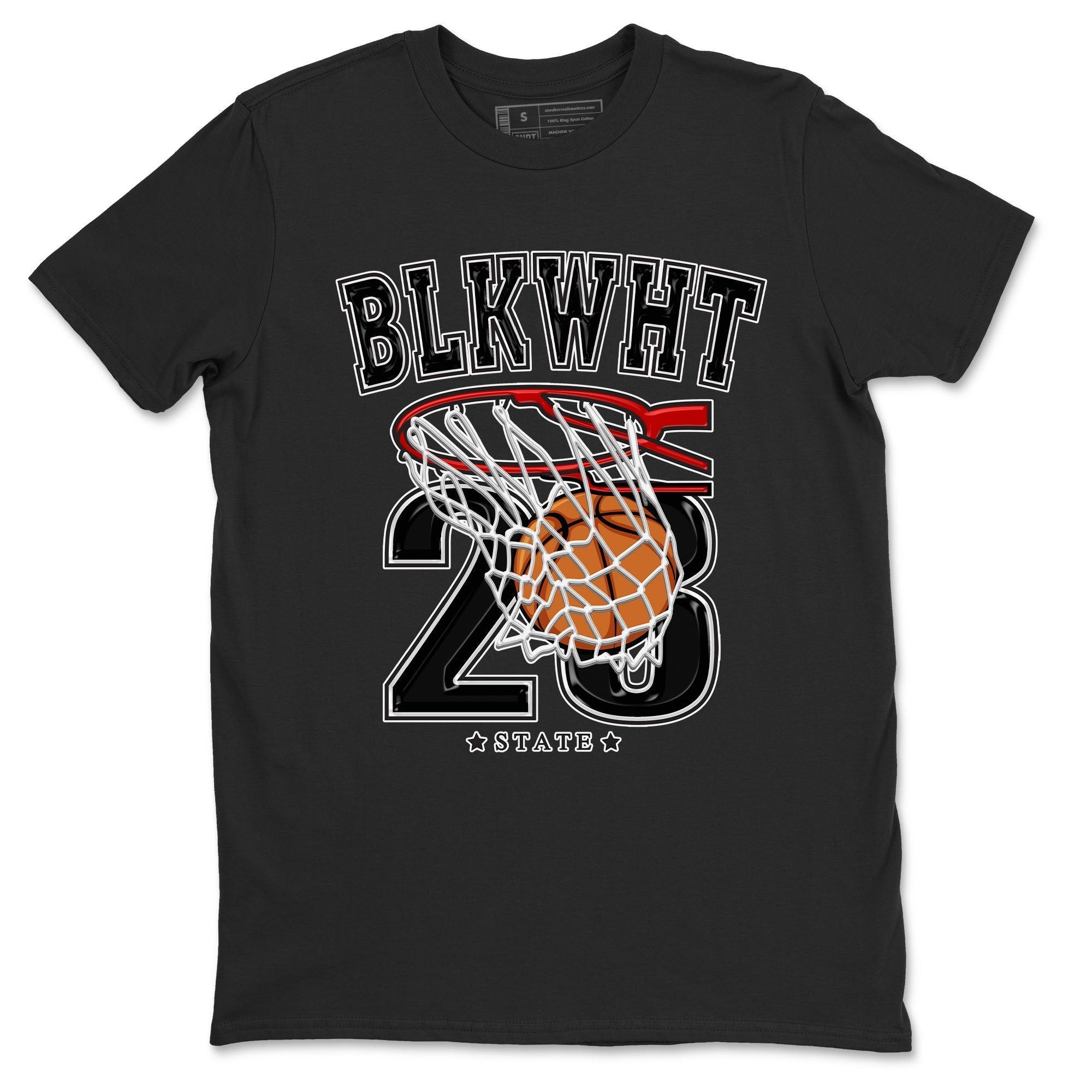 Basketball snkmatch Tees - Air Jordan 1 Black White