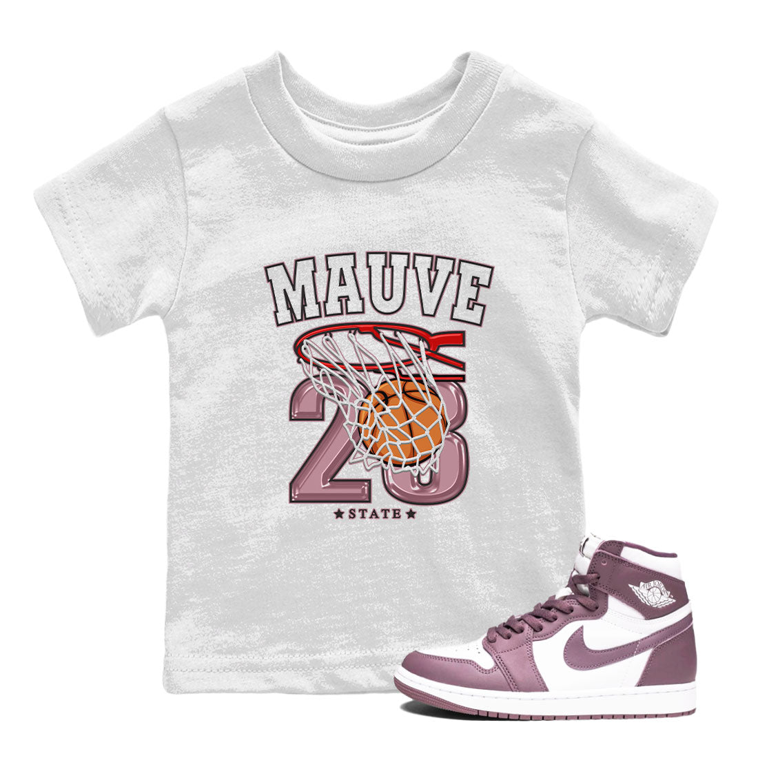 Basketball snkmatch Tee Kids - Air Jordan 1 Mauve