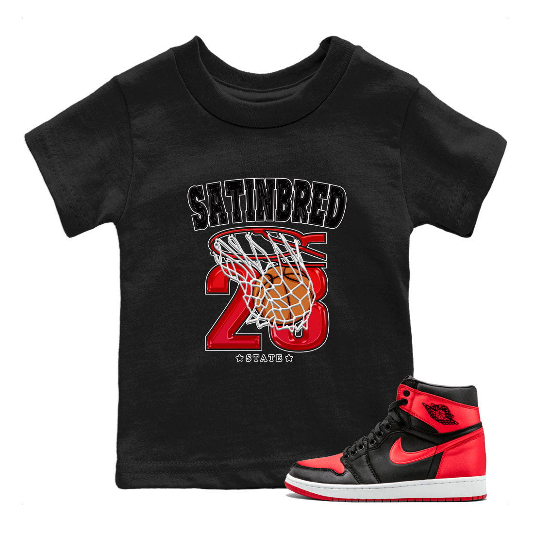 Basketball snkmatch Tee Kids - Air Jordan 1 Satin Bred