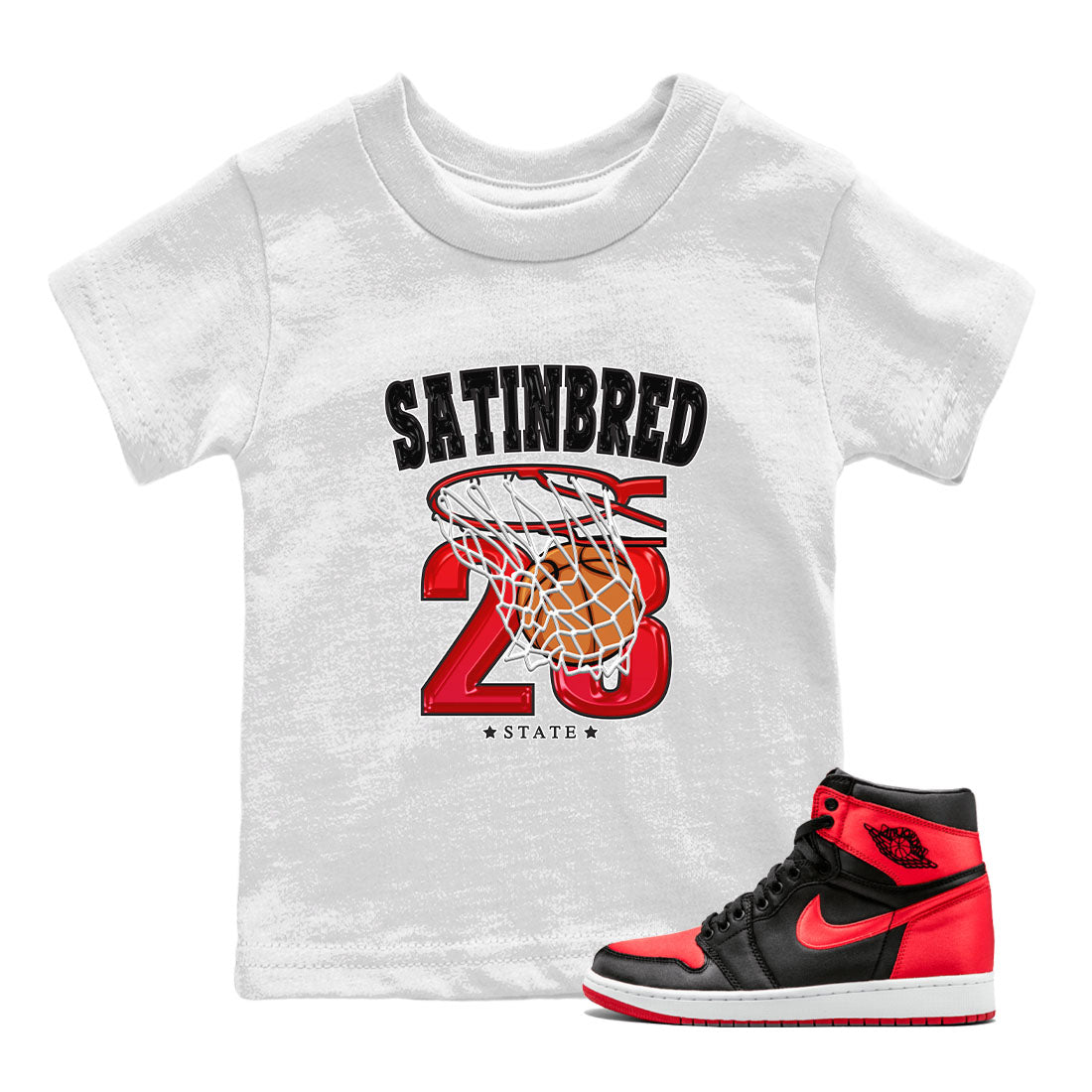 Basketball snkmatch Tee Kids - Air Jordan 1 Satin Bred