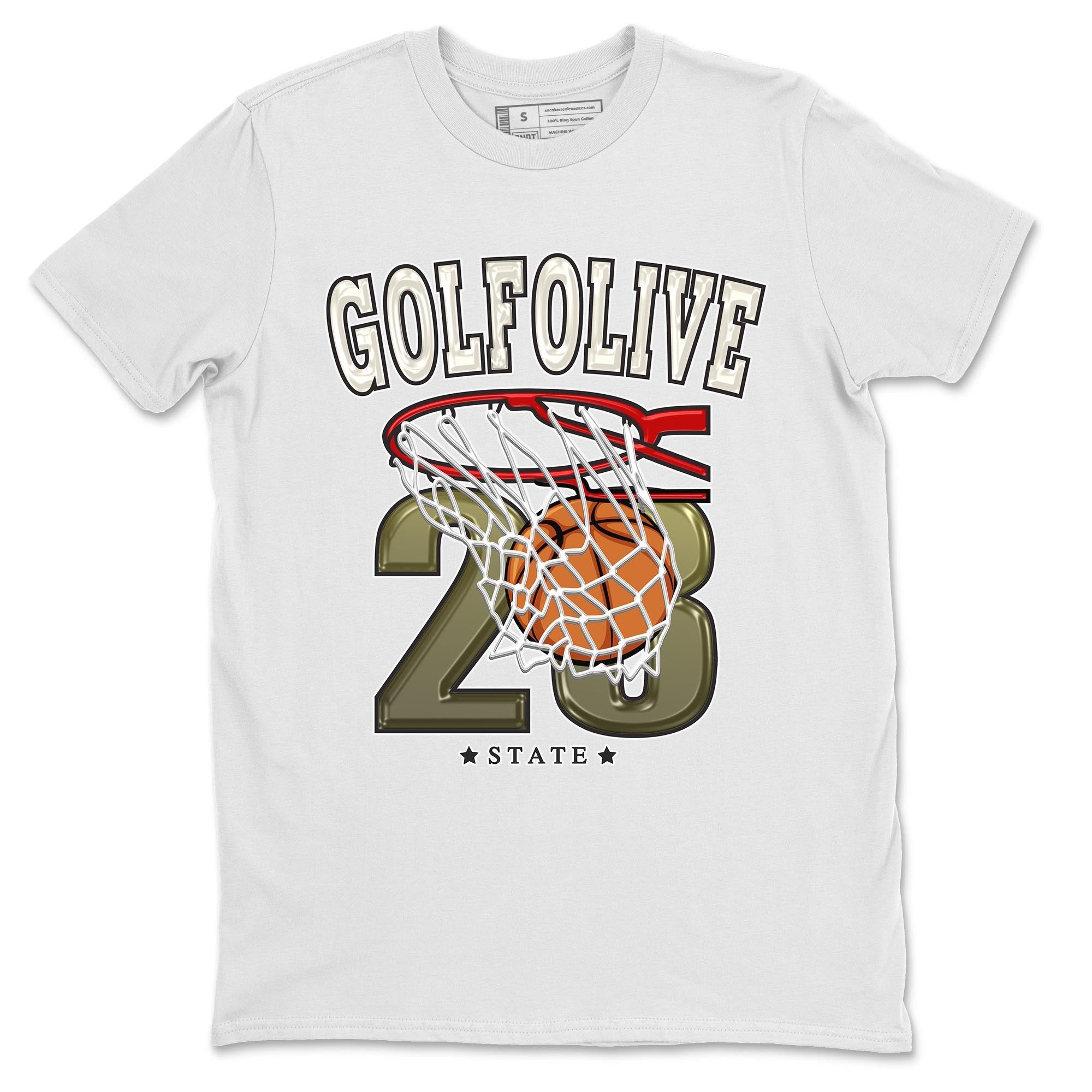 Basketball snkmatch Tee - Air Jordan 1 Travis Scott Golf Olive