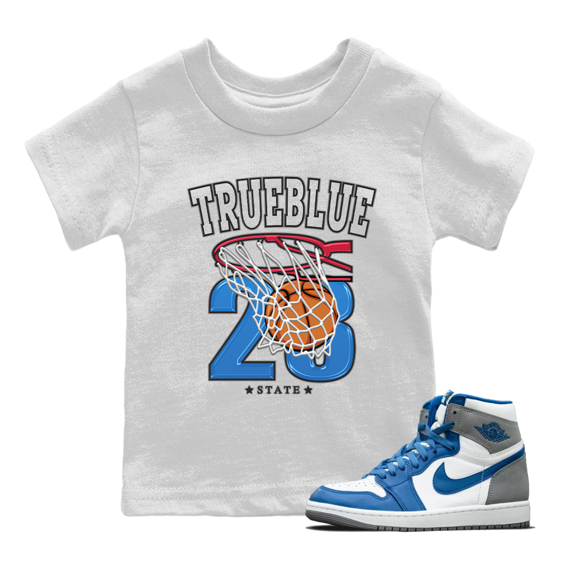 Basketball Kids Tops - Air Jordan 1 True Blue