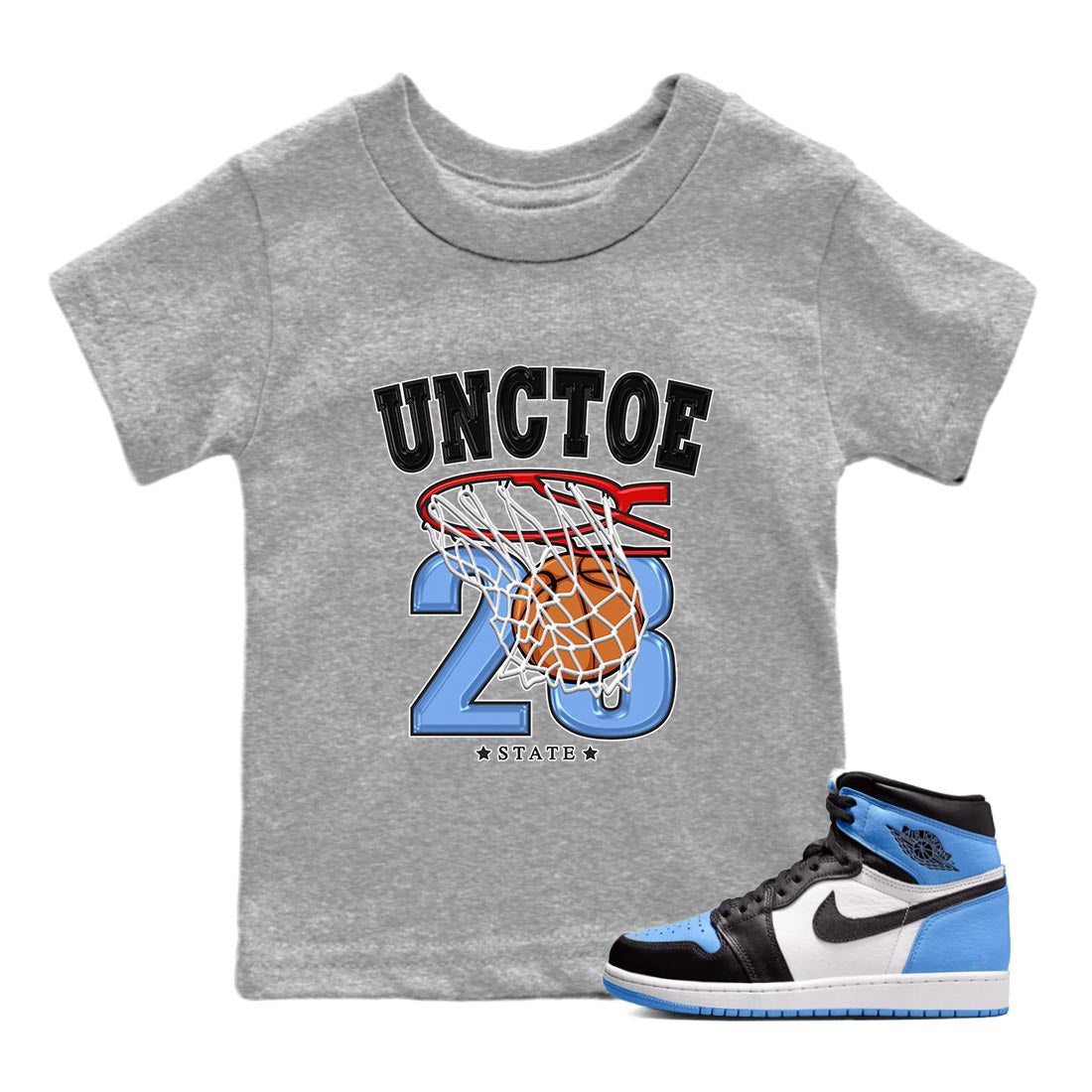 Basketball snkmatch Tee Kids - Air Jordan 1 UNC Toe