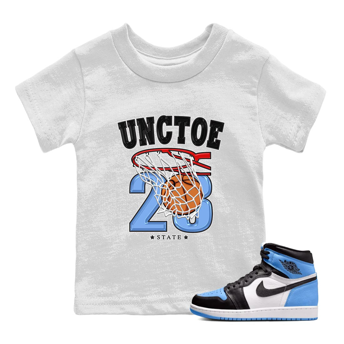 Basketball snkmatch Tee Kids - Air Jordan 1 UNC Toe
