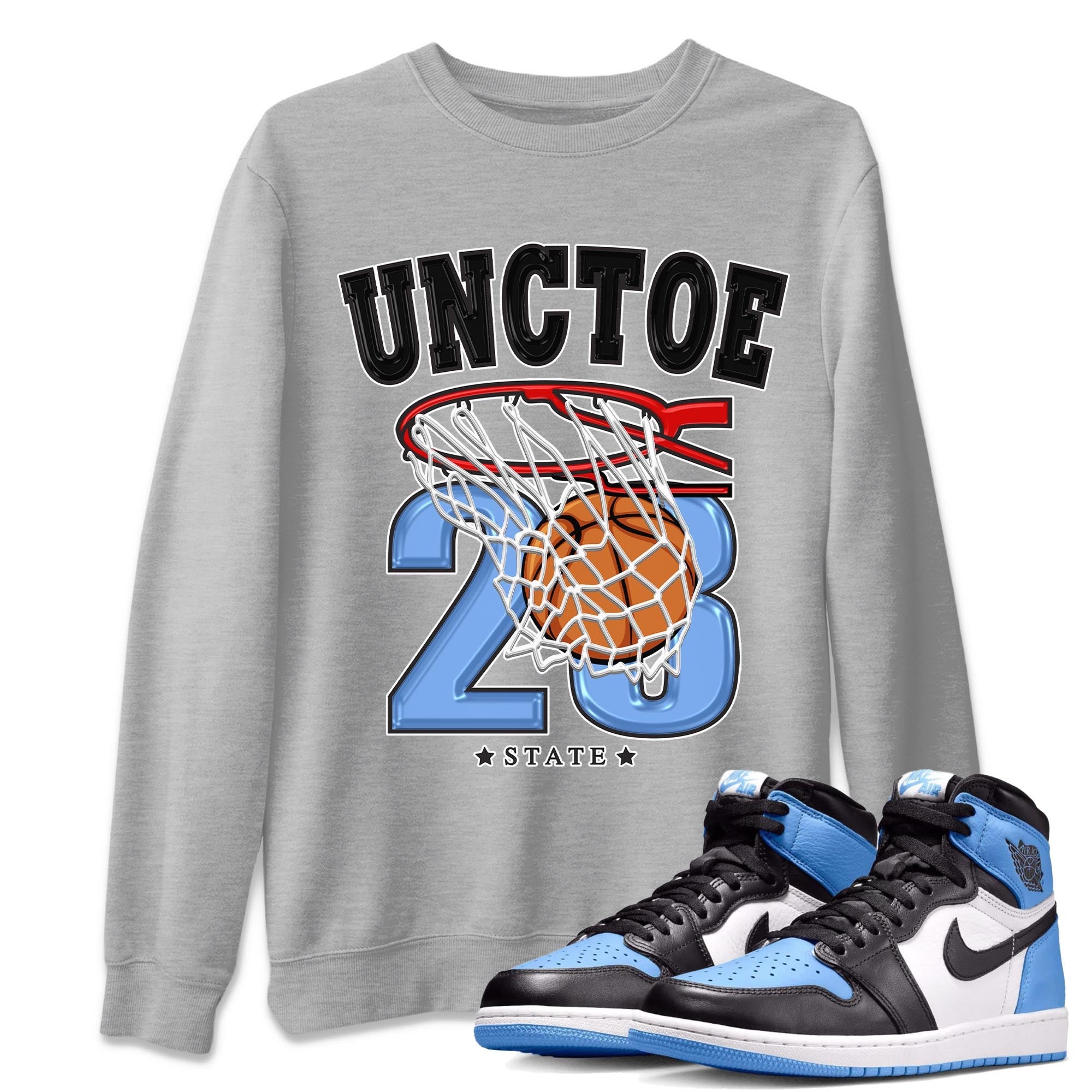 Basketball snkmatch Tee - Air Jordan 1 UNC Toe