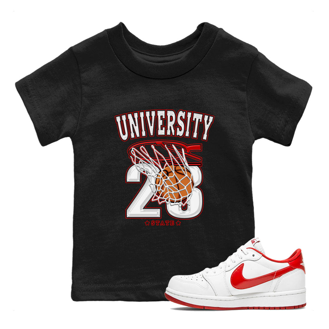 Basketball snkmatch Tee Kids - Air Jordan 1 University Red