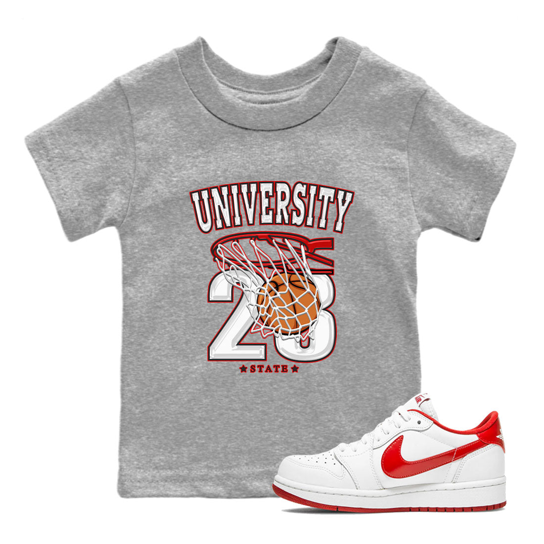 Basketball snkmatch Tee Kids - Air Jordan 1 University Red