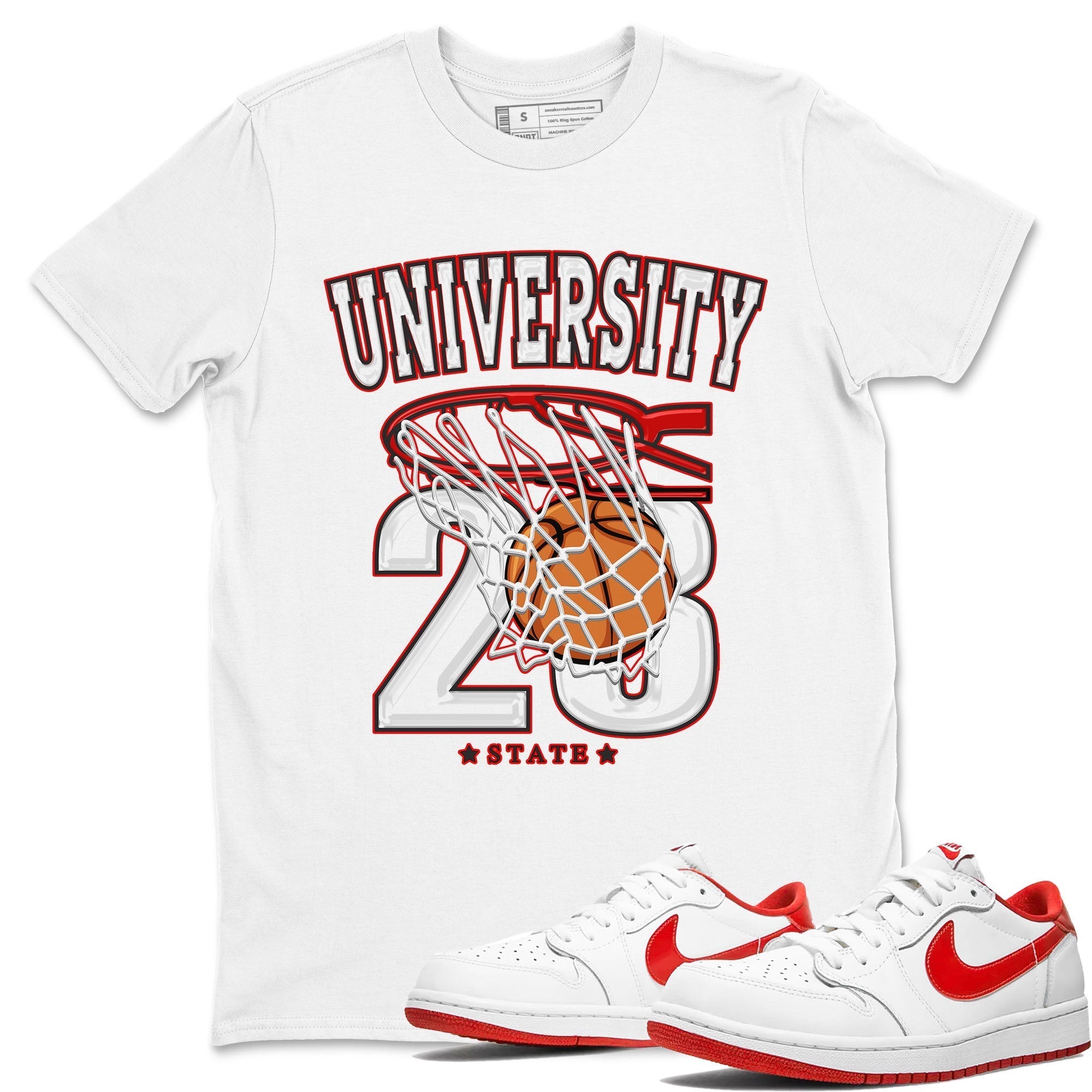 Basketball snkmatch Tee - Air Jordan 1 University Red