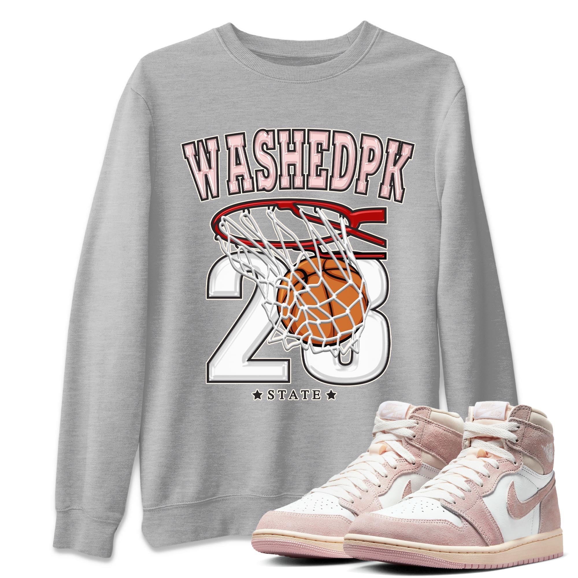 Basketball Unisex Tops - Air Jordan 1 Washed Pink