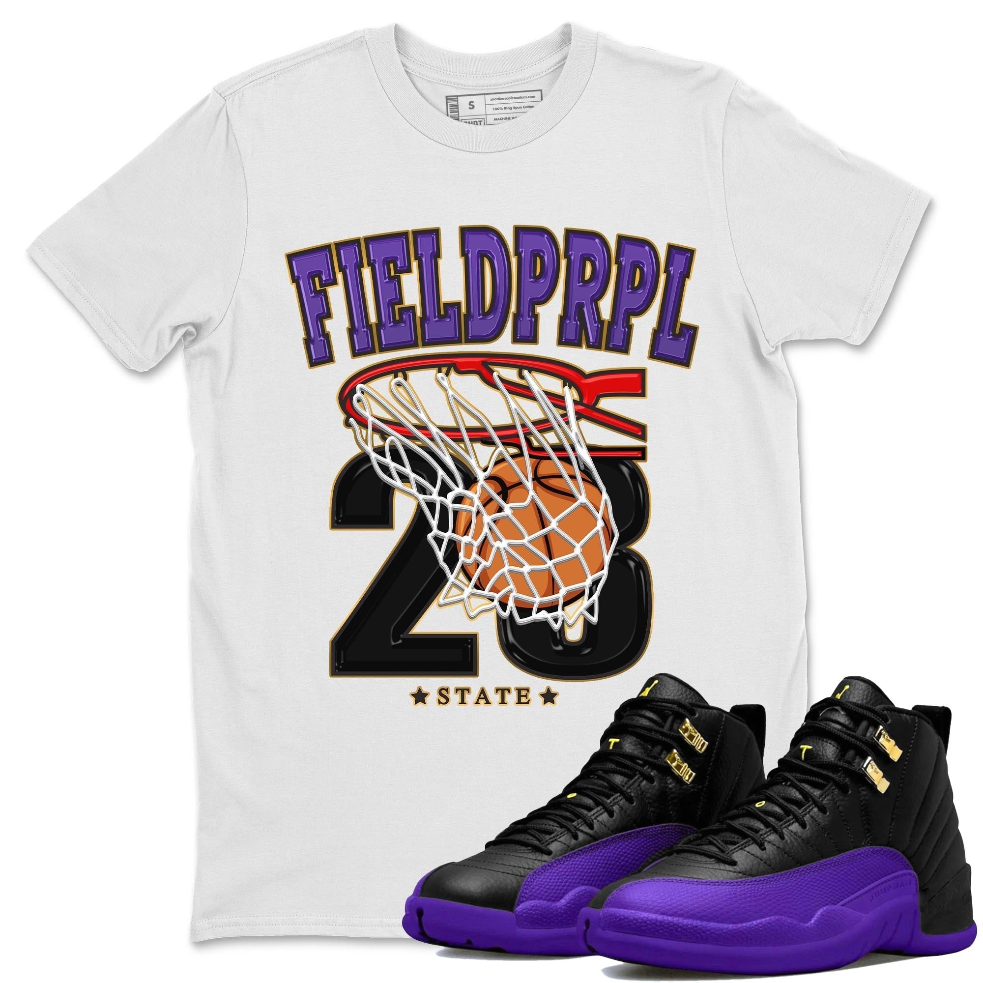 Basketball snkmatch Tee - Air Jordan 12 Field Purple