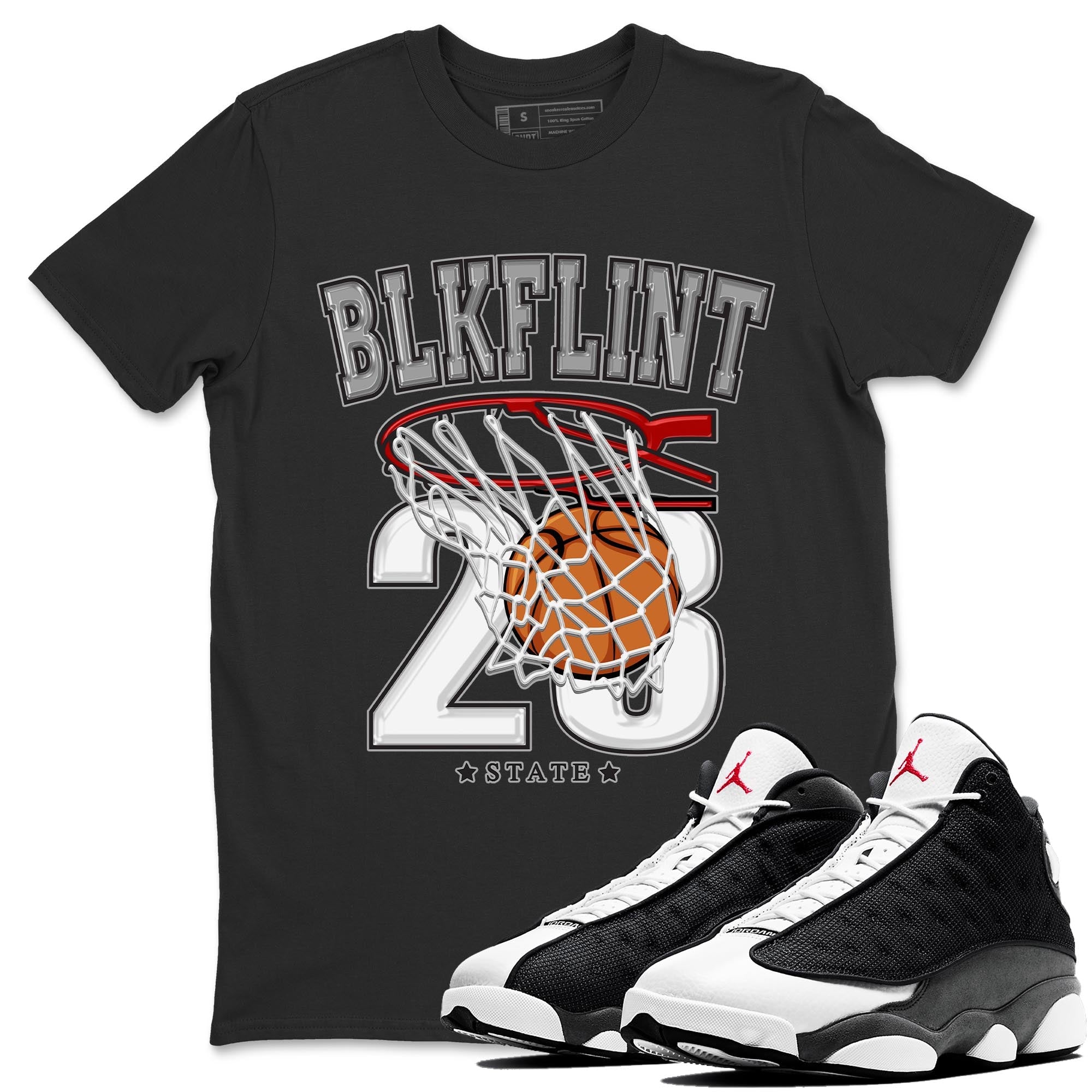 Basketball Unisex Tops - Air Jordan 13 Black Flint