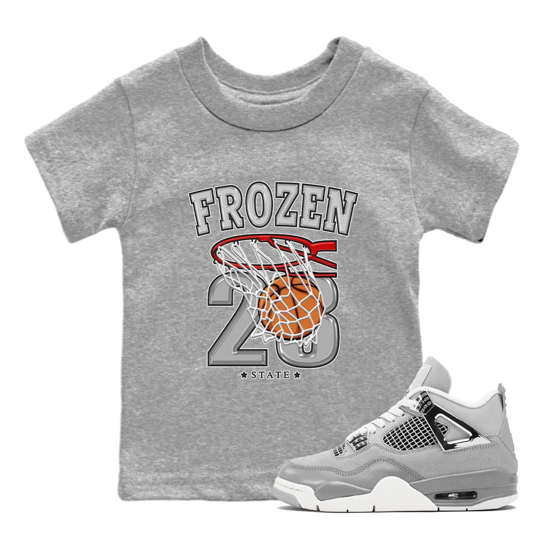 Basketball snkmatch Tee Kids - Air Jordan 4 Frozen Moments