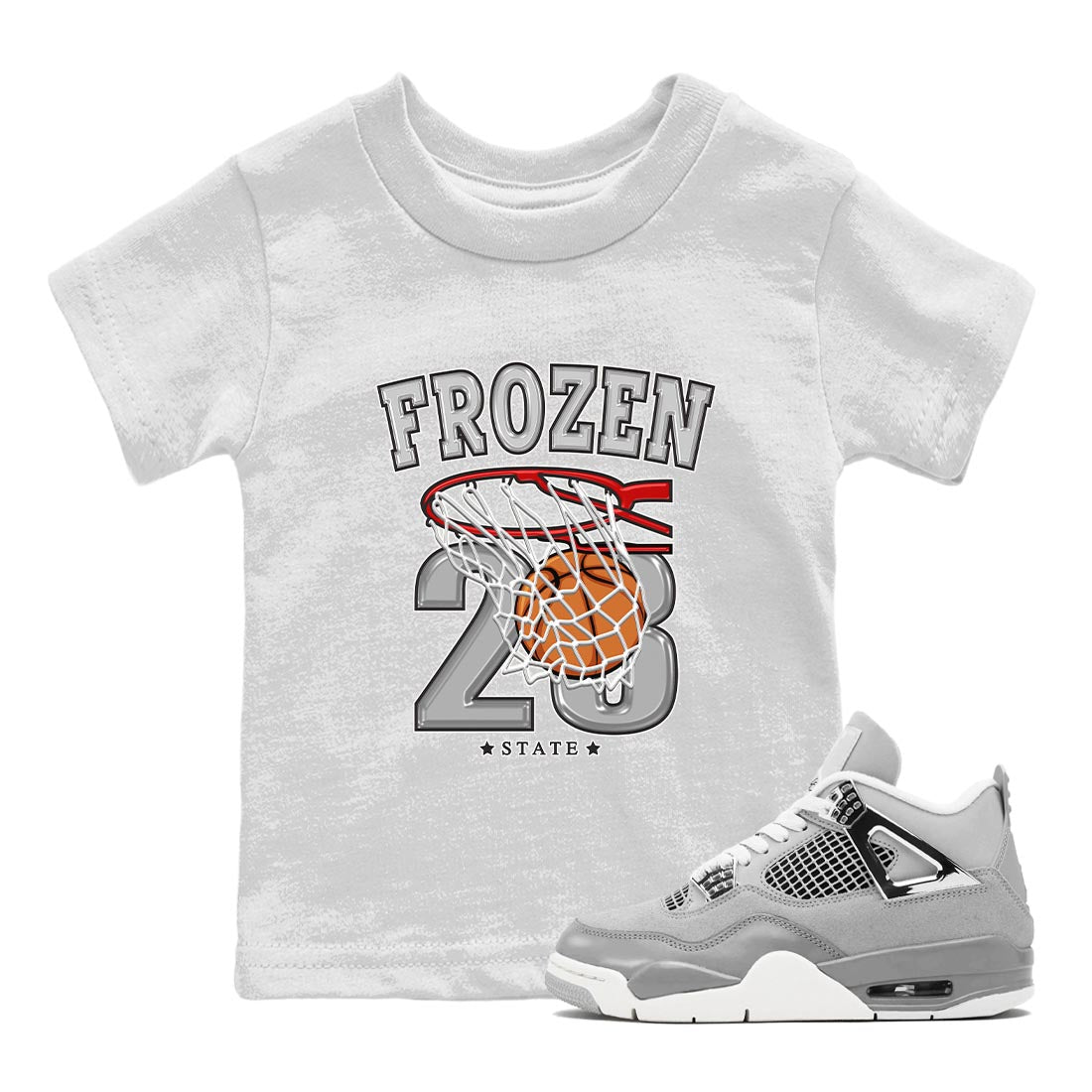 Basketball snkmatch Tee Kids - Air Jordan 4 Frozen Moments