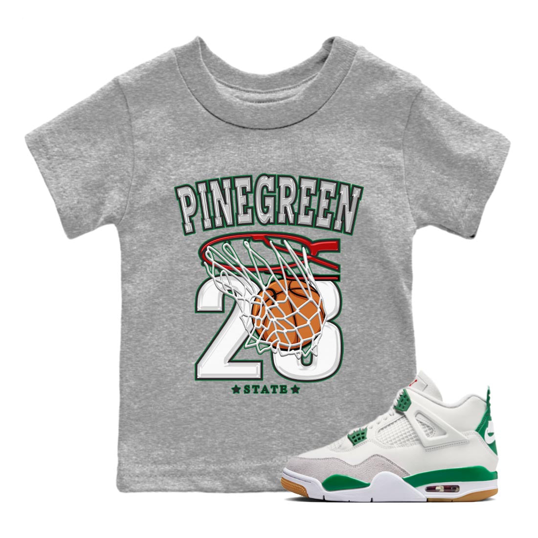 Basketball Kids Tops - Air Jordan 4 Pine Green SB