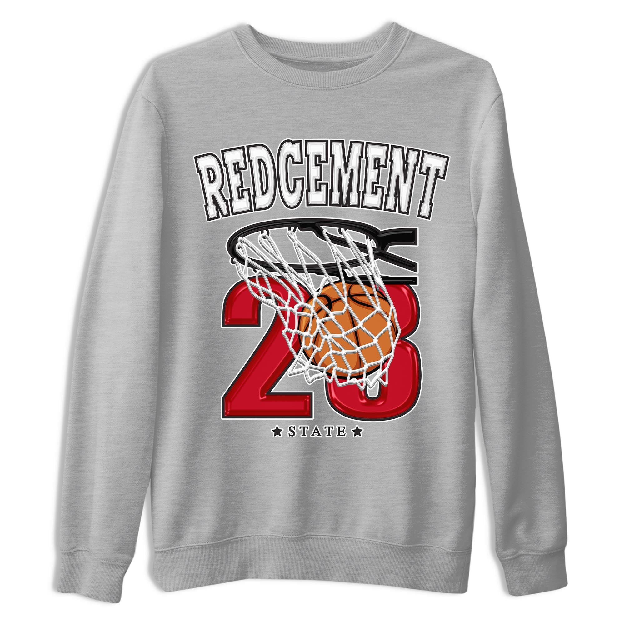 Basketball snkmatch Tee - Air Jordan 4 Red Cement