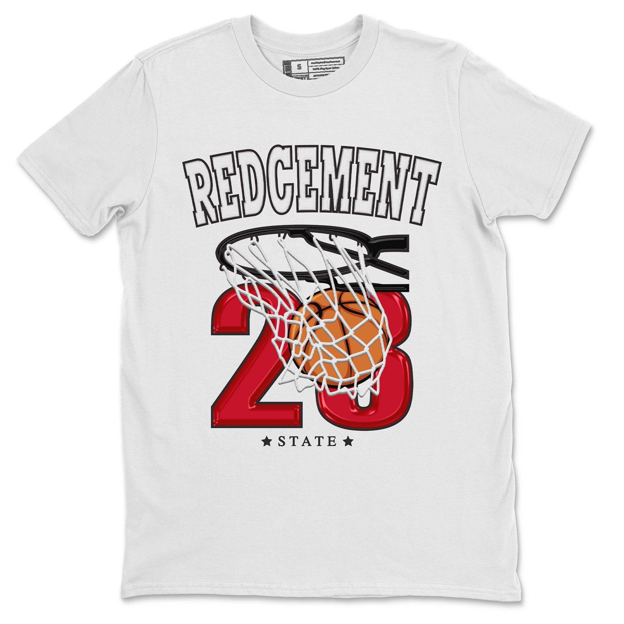 Basketball snkmatch Tee - Air Jordan 4 Red Cement