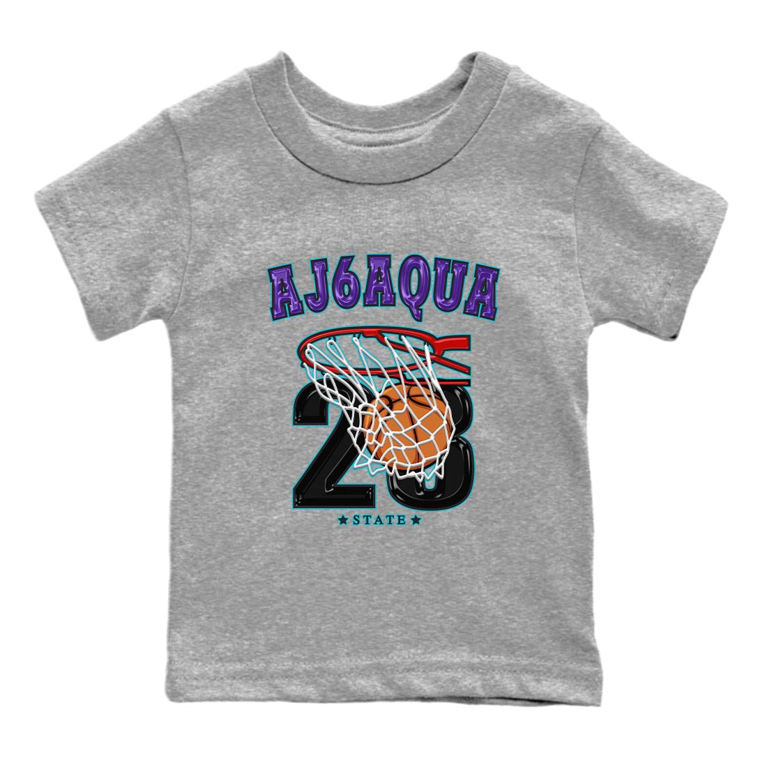 Basketball snkmatch Tee Kids - Air Jordan 6 Aqua