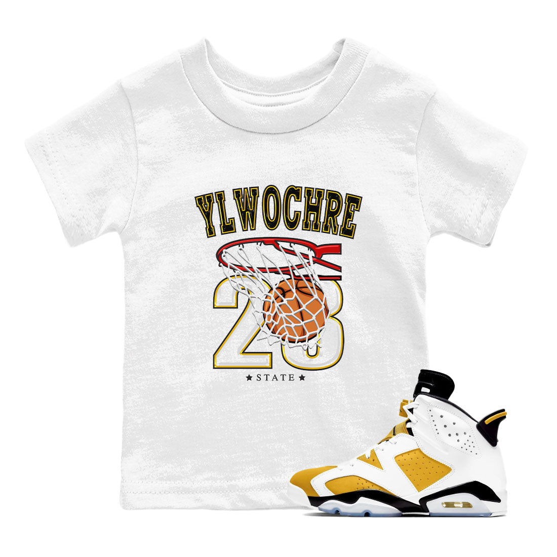 Basketball snkmatch Tees Kids - Air Jordan 6 Yellow Ochre
