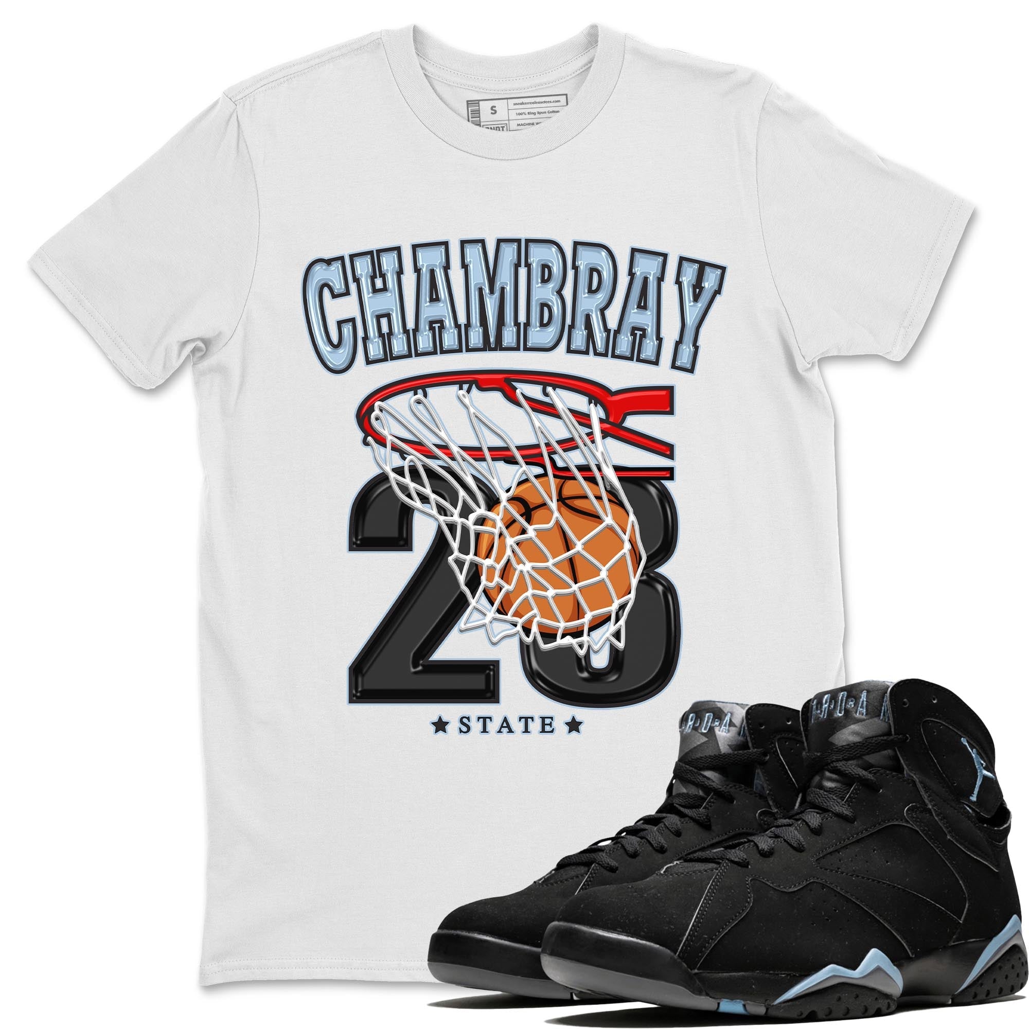 Basketball snkmatch Tee - Air Jordan 7 Chambray