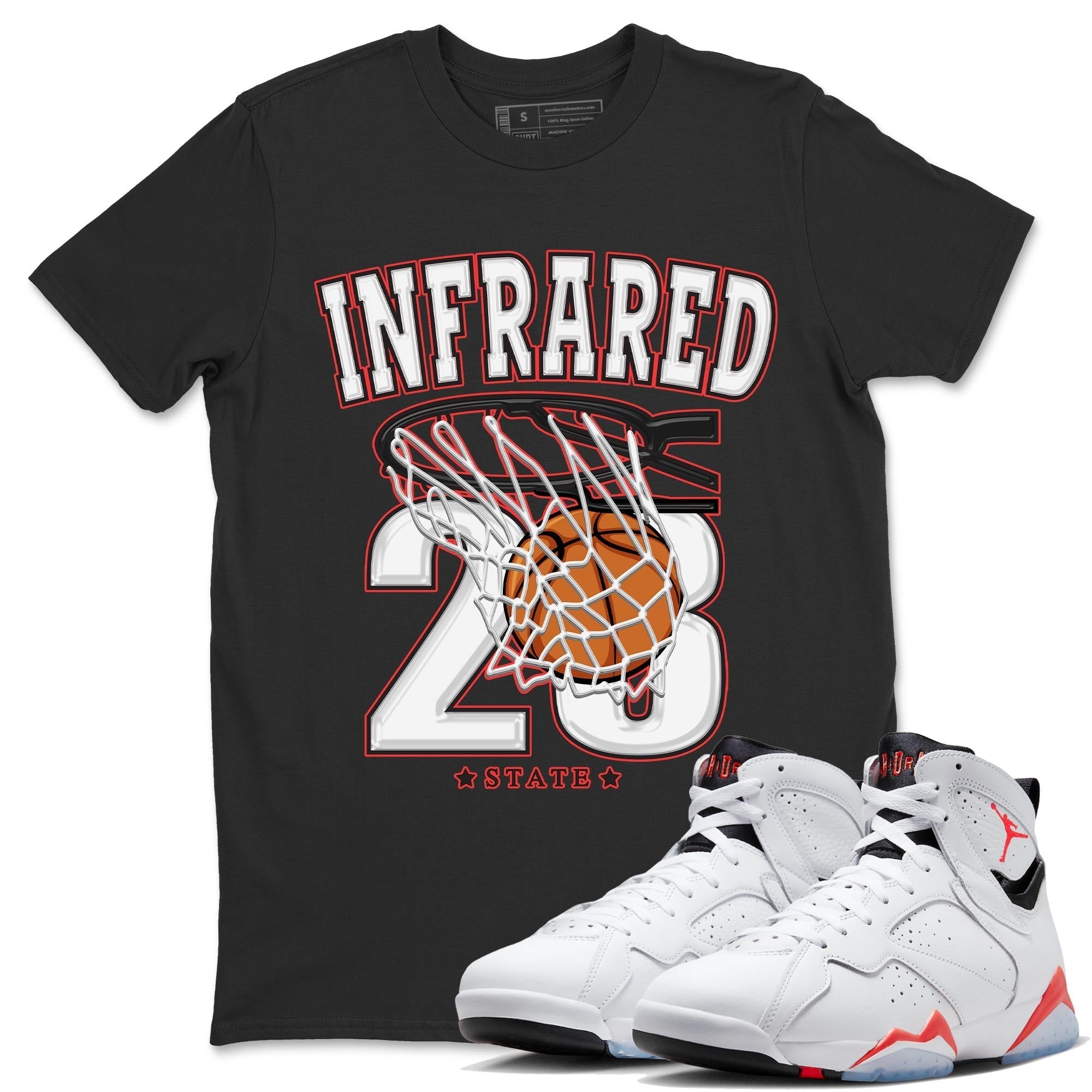 Basketball snkmatch Tee - Air Jordan 7 White Infrared