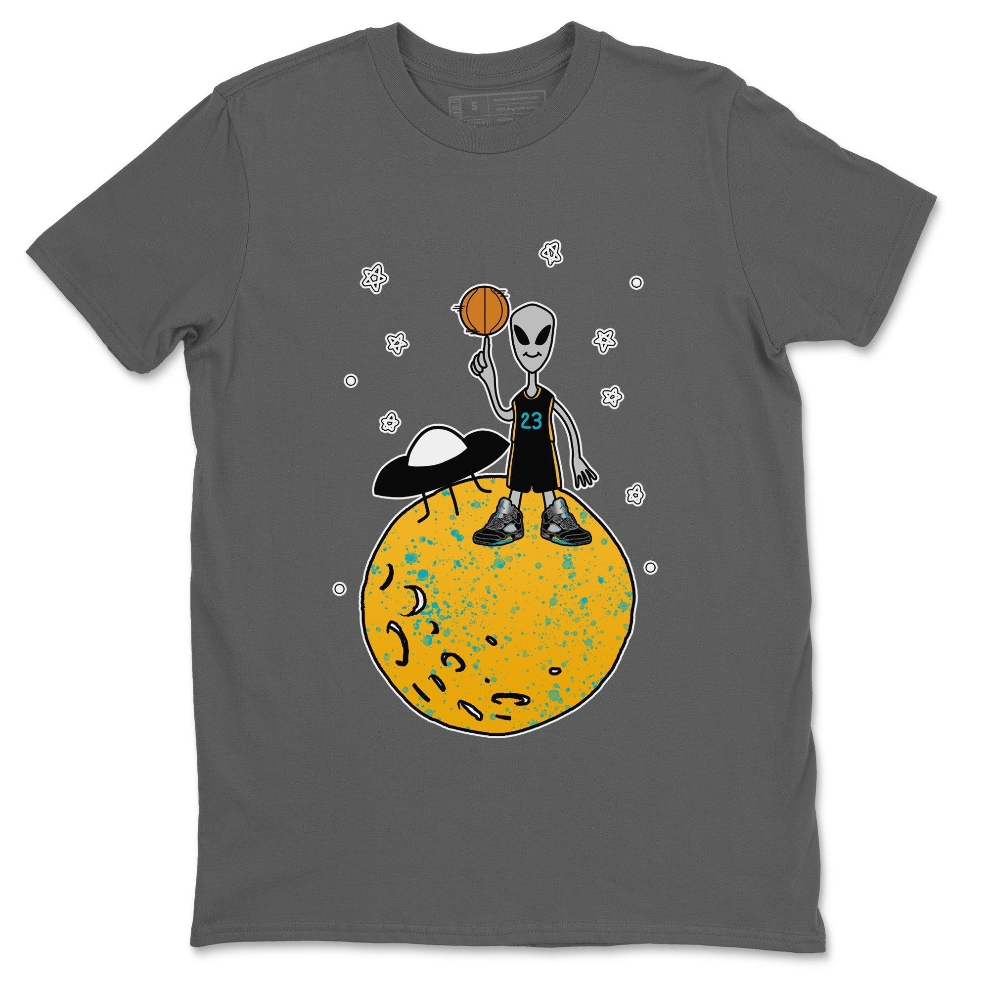 Basketball Alien Unisex Tops - Air Jordan 5 Aqua