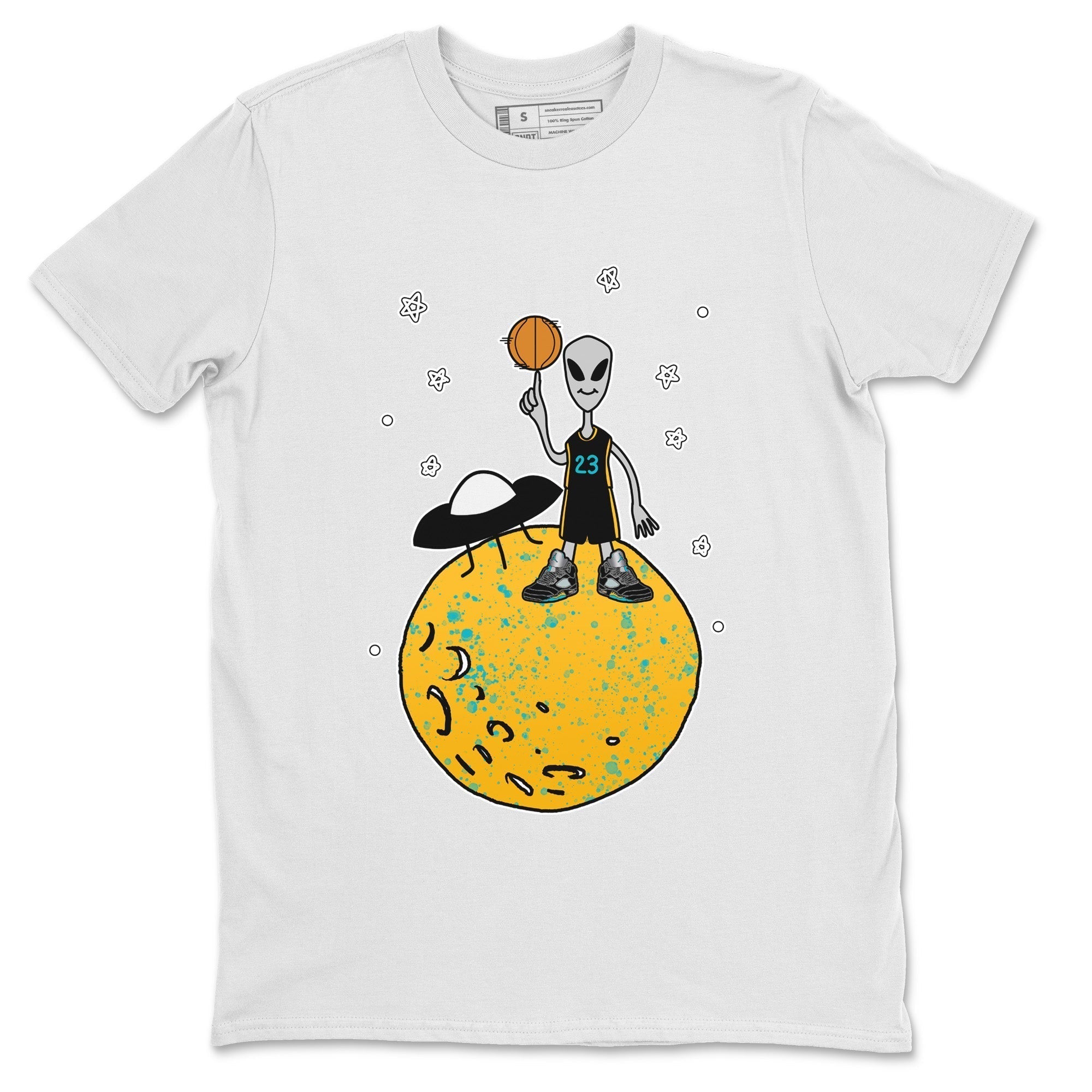 Basketball Alien Unisex Tops - Air Jordan 5 Aqua