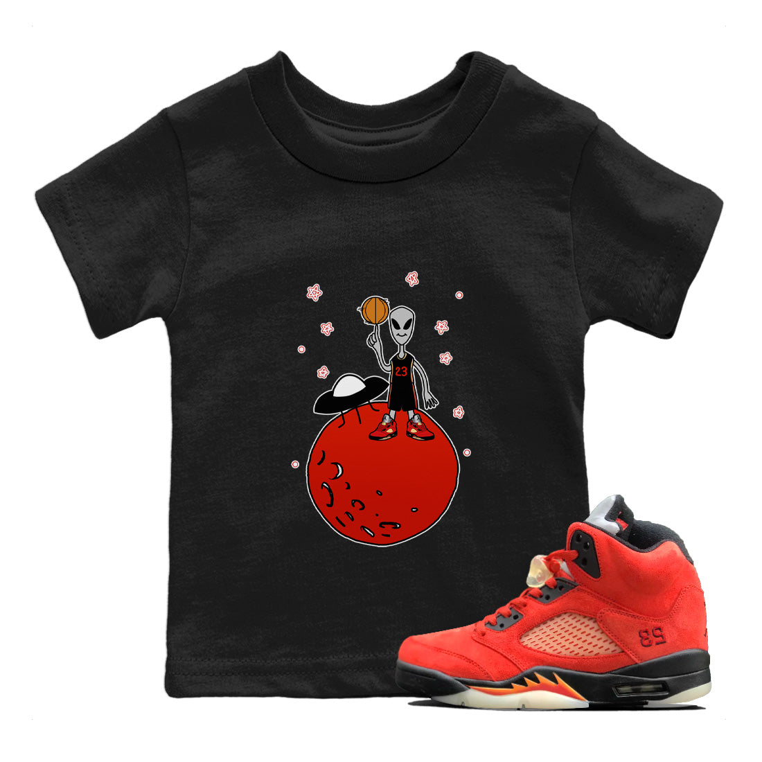 Basketball Alien Kids Tops - Air Jordan 5 Mars For Her