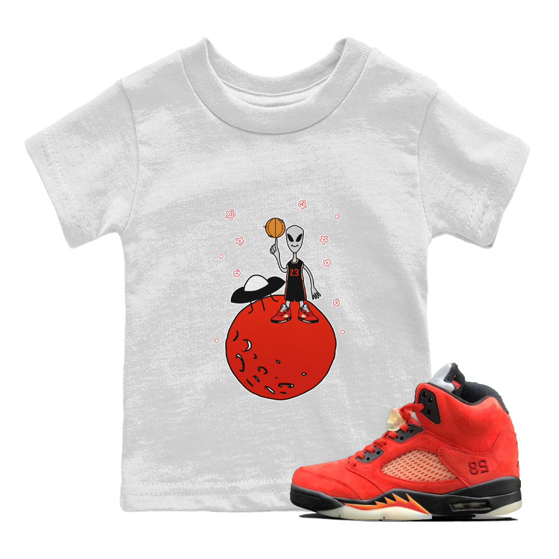 Basketball Alien Kids Tops - Air Jordan 5 Mars For Her