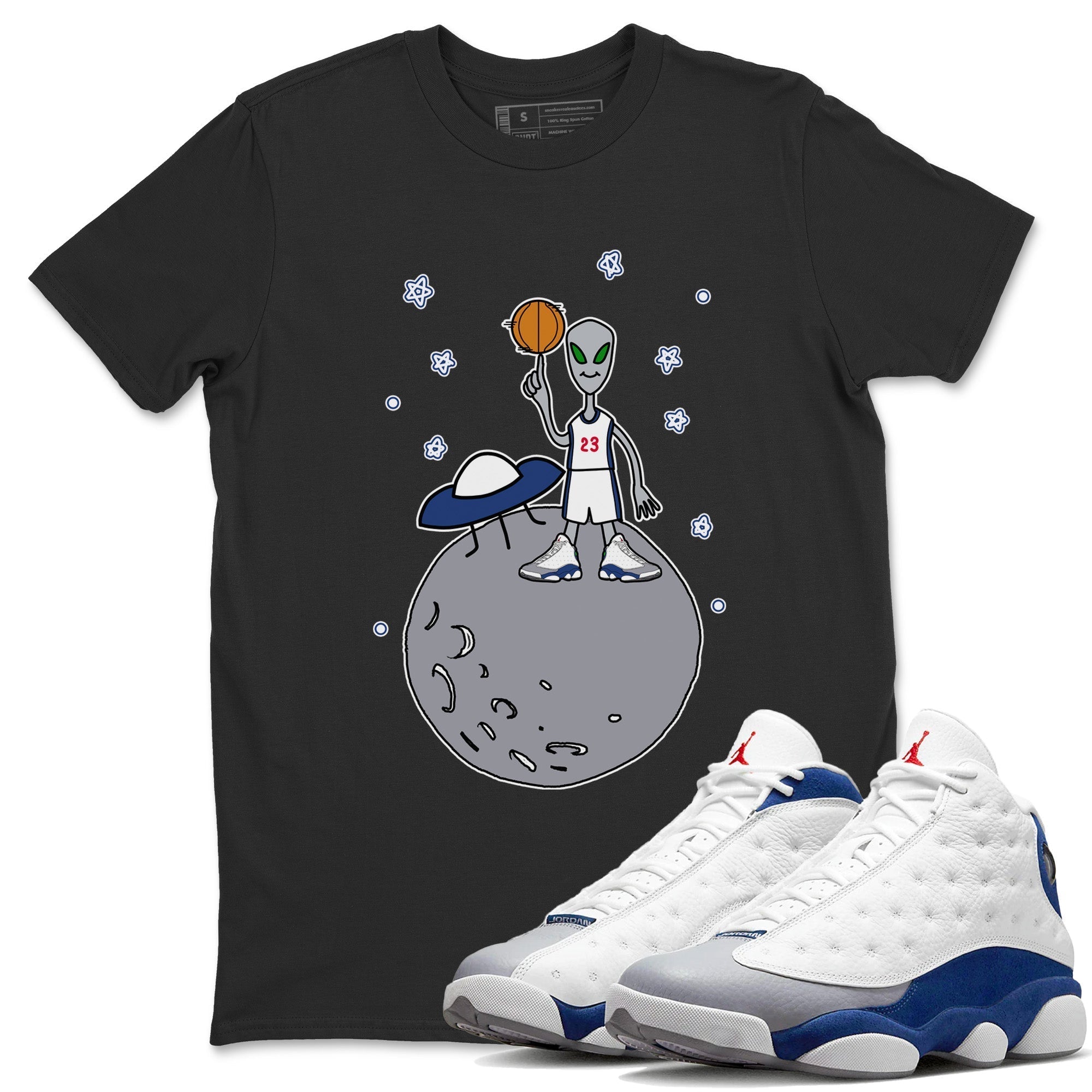Basketball Alien Unisex Tops - Air Jordan 13 French Blue