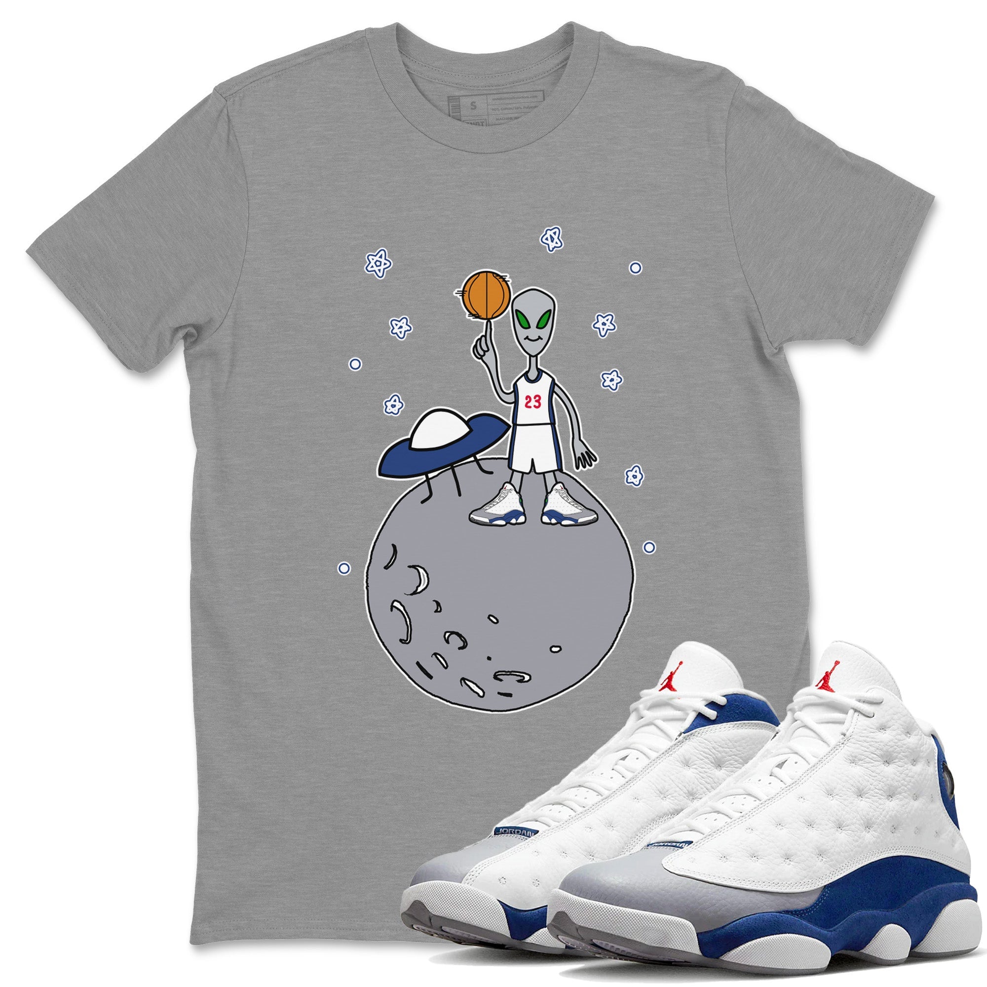 Basketball Alien Unisex Tops - Air Jordan 13 French Blue