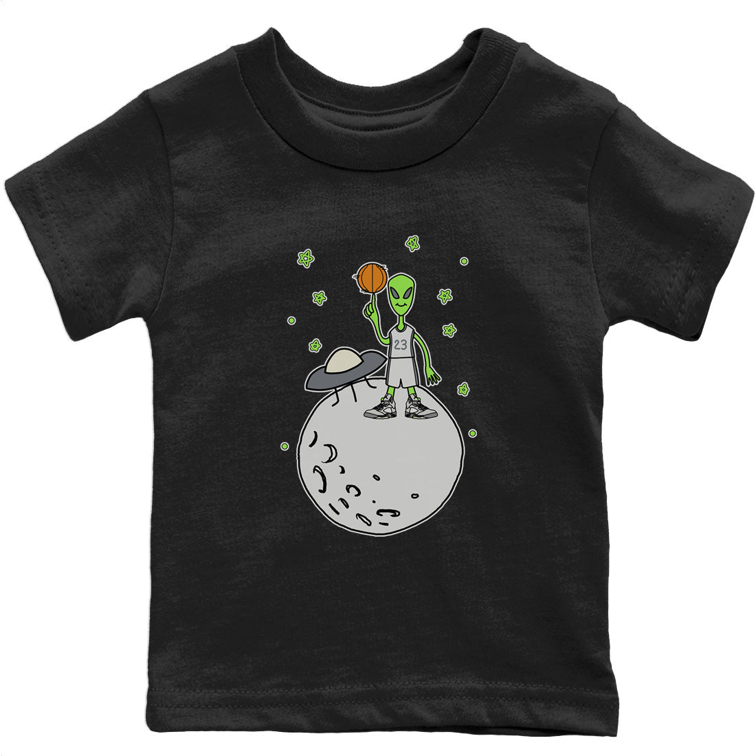 Basketball Alien Kids Tops - Air Jordan 5 Green Bean