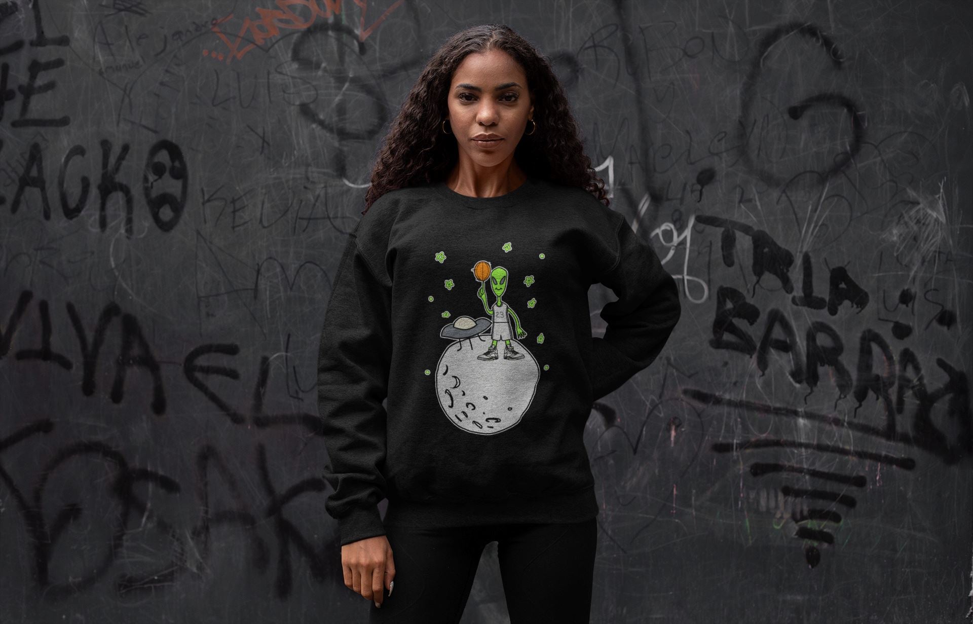 Basketball Alien Unisex Tops - Air Jordan 5 Green Bean