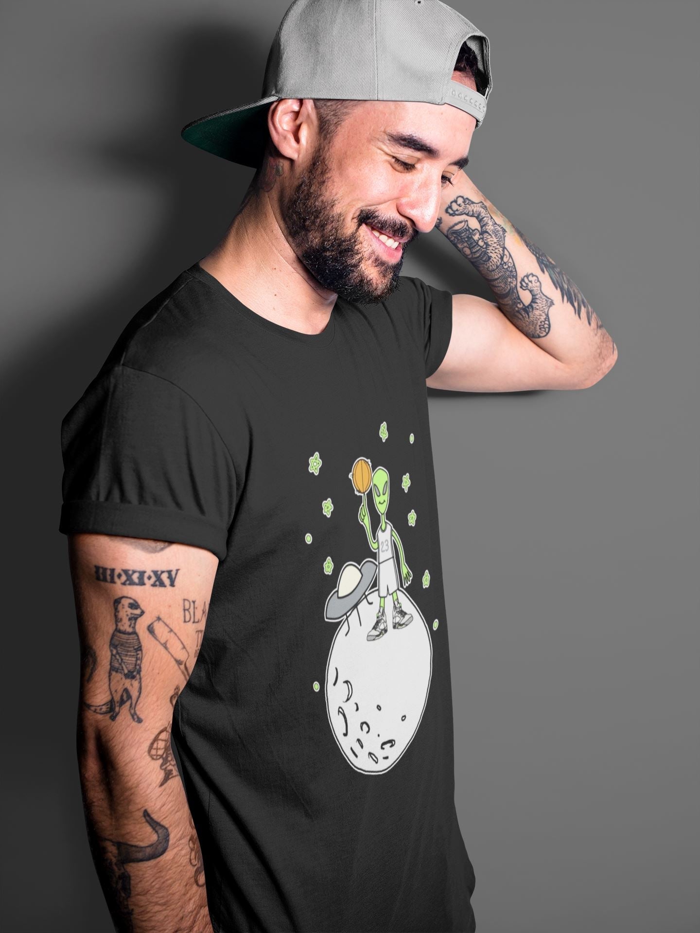Basketball Alien Unisex Tops - Air Jordan 5 Green Bean
