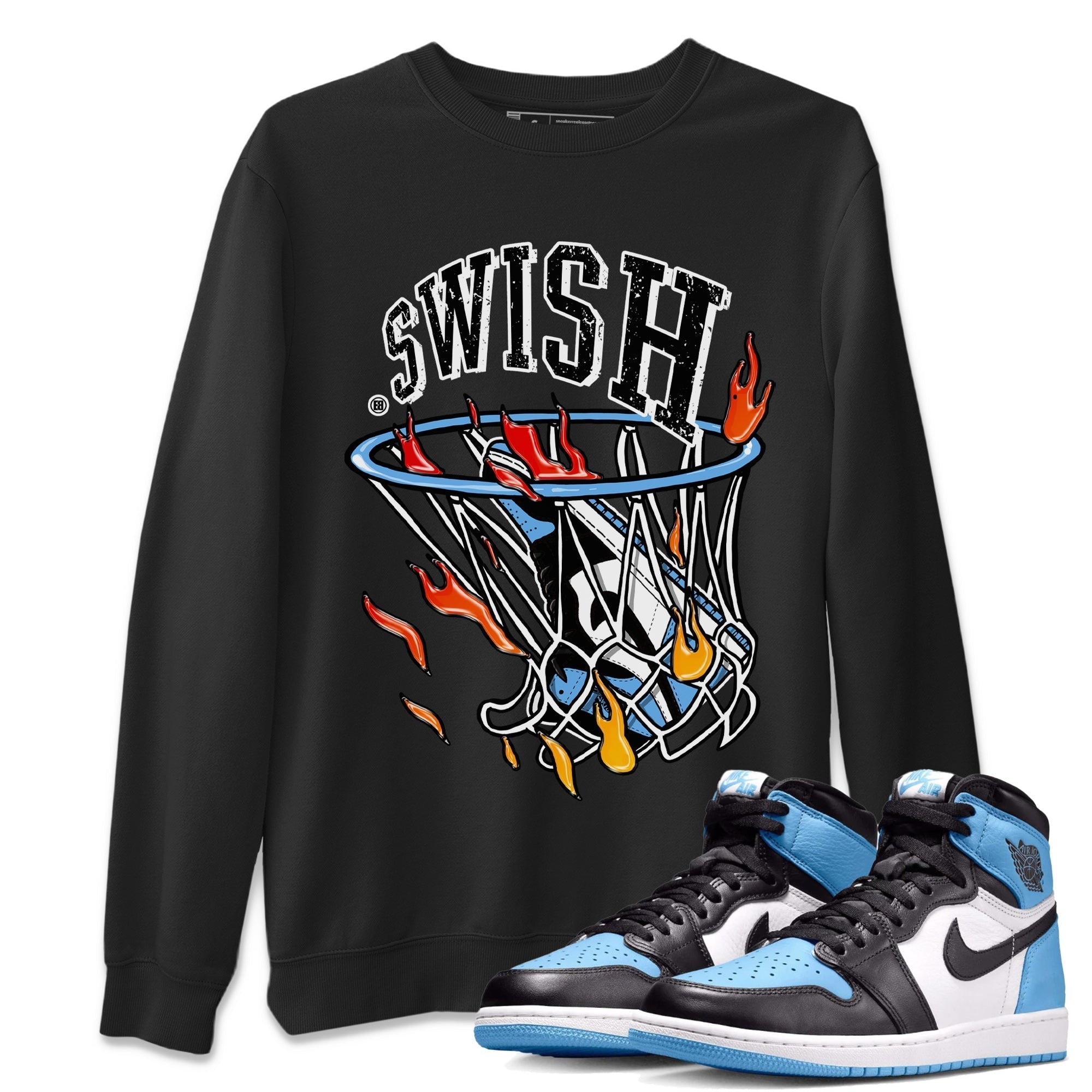 Basketball Hoop Unisex Tops - Air Jordan 1 UNC Toe