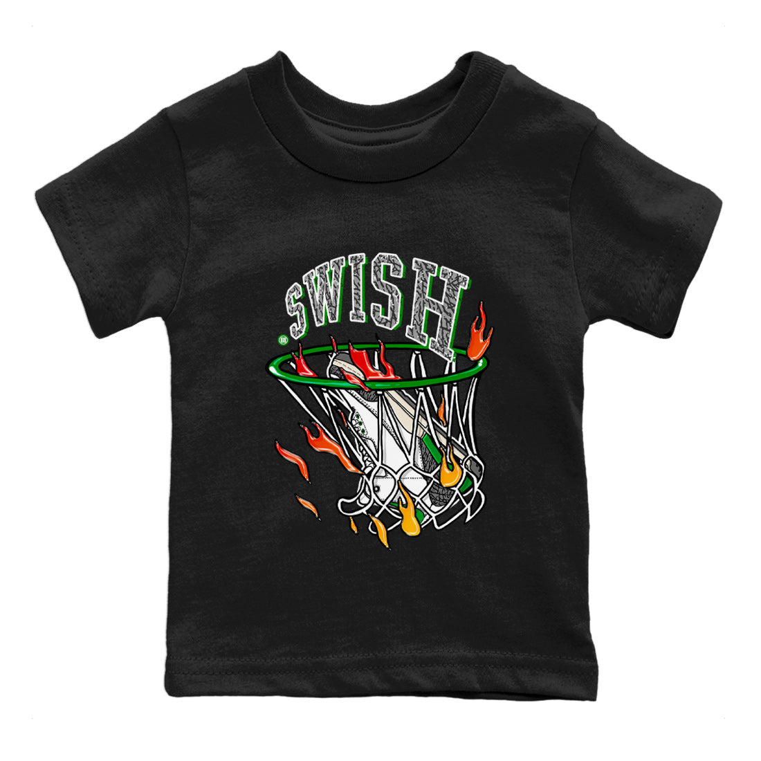 Basketball Hoop Kids Tops - Air Jordan 3 Lucky Green