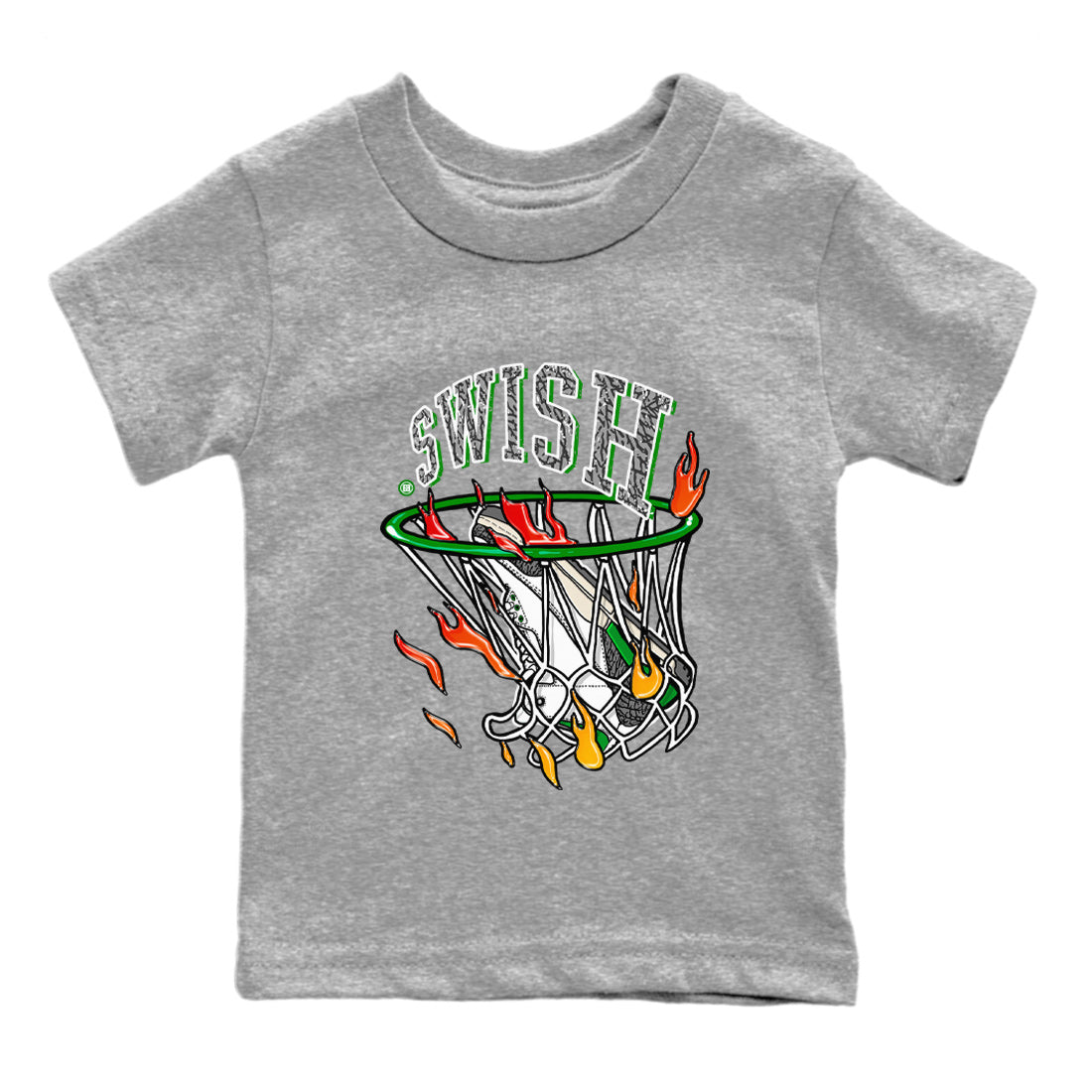 Basketball Hoop Kids Tops - Air Jordan 3 Lucky Green