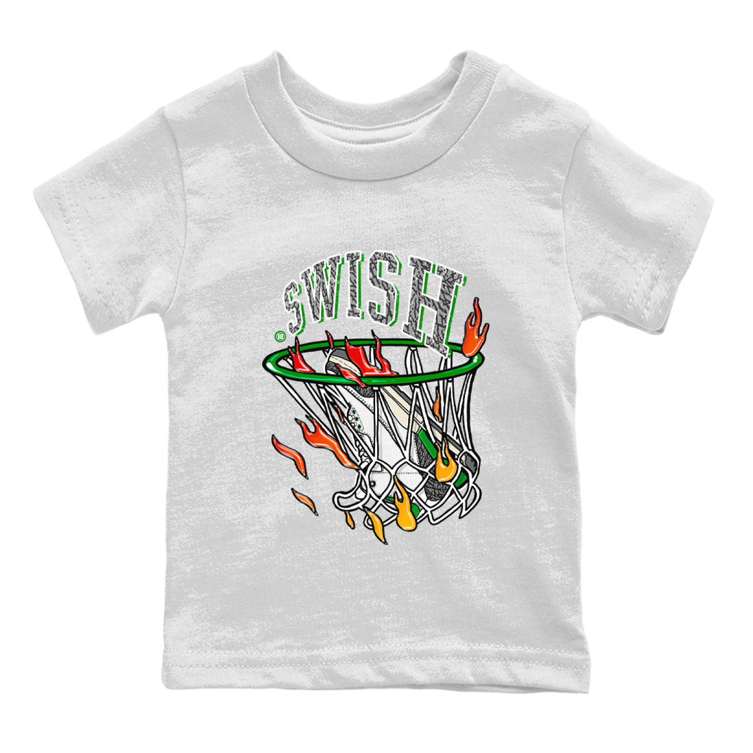 Basketball Hoop Kids Tops - Air Jordan 3 Lucky Green