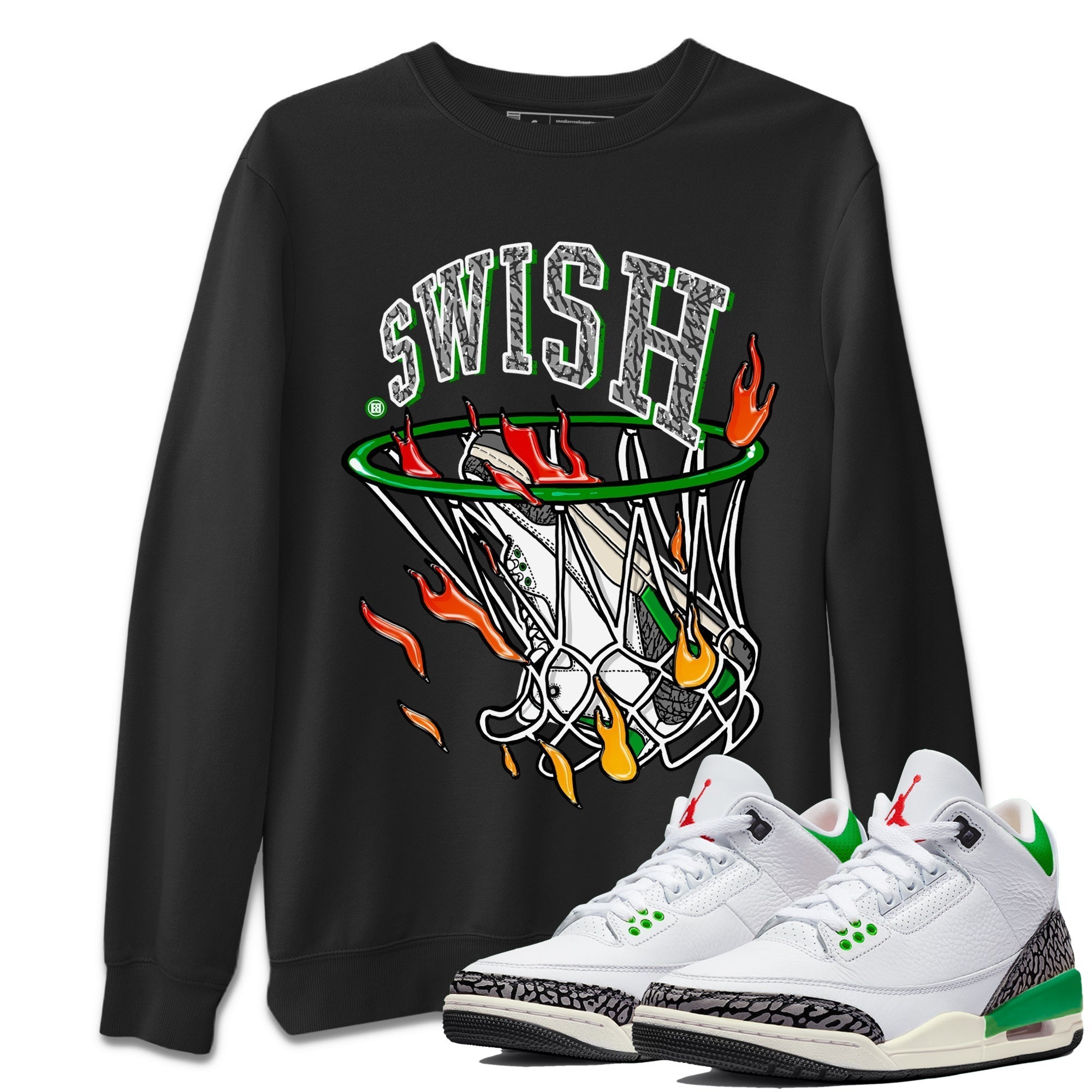 Basketball Hoop Unisex Tops - Air Jordan 3 Lucky Green