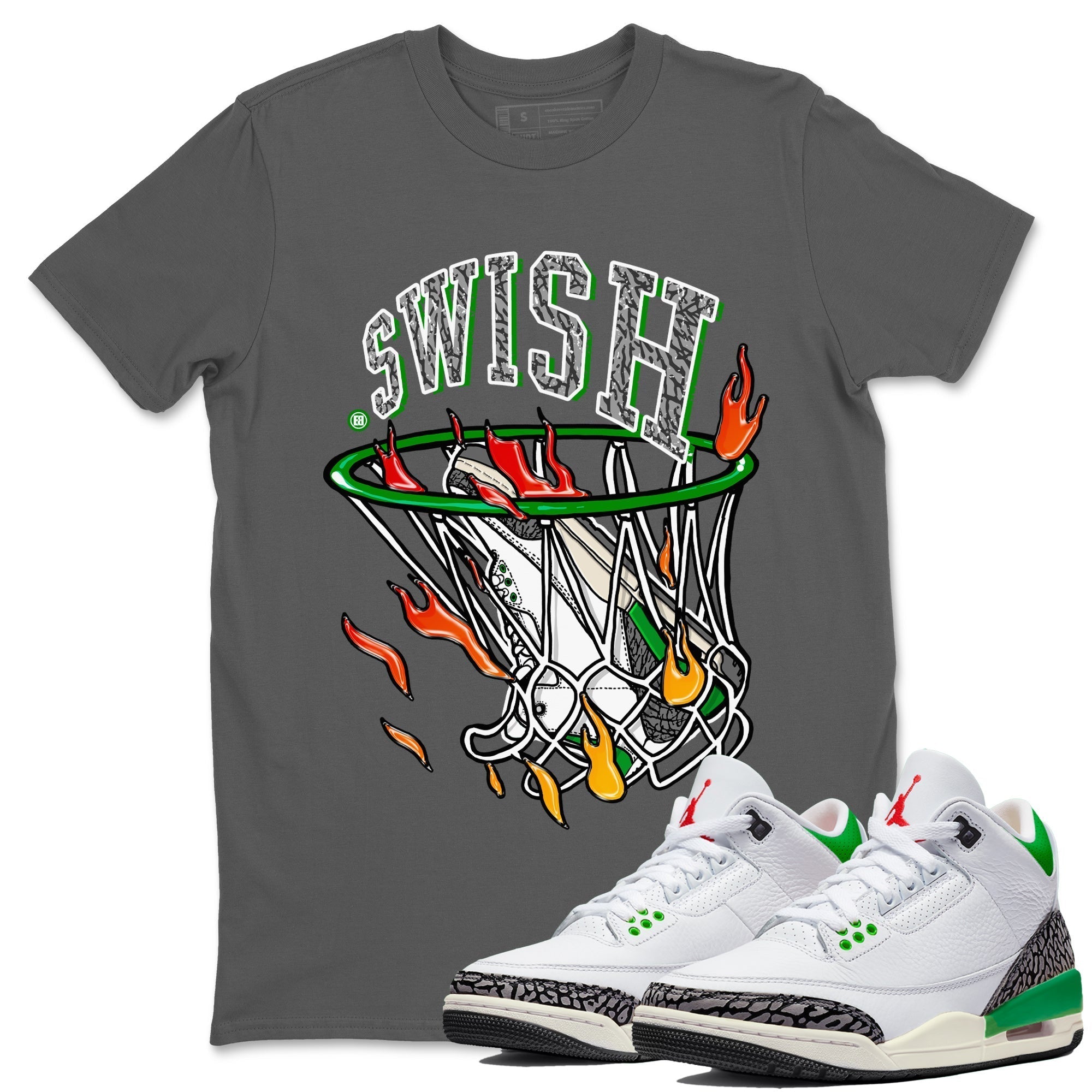 Basketball Hoop Unisex Tops - Air Jordan 3 Lucky Green